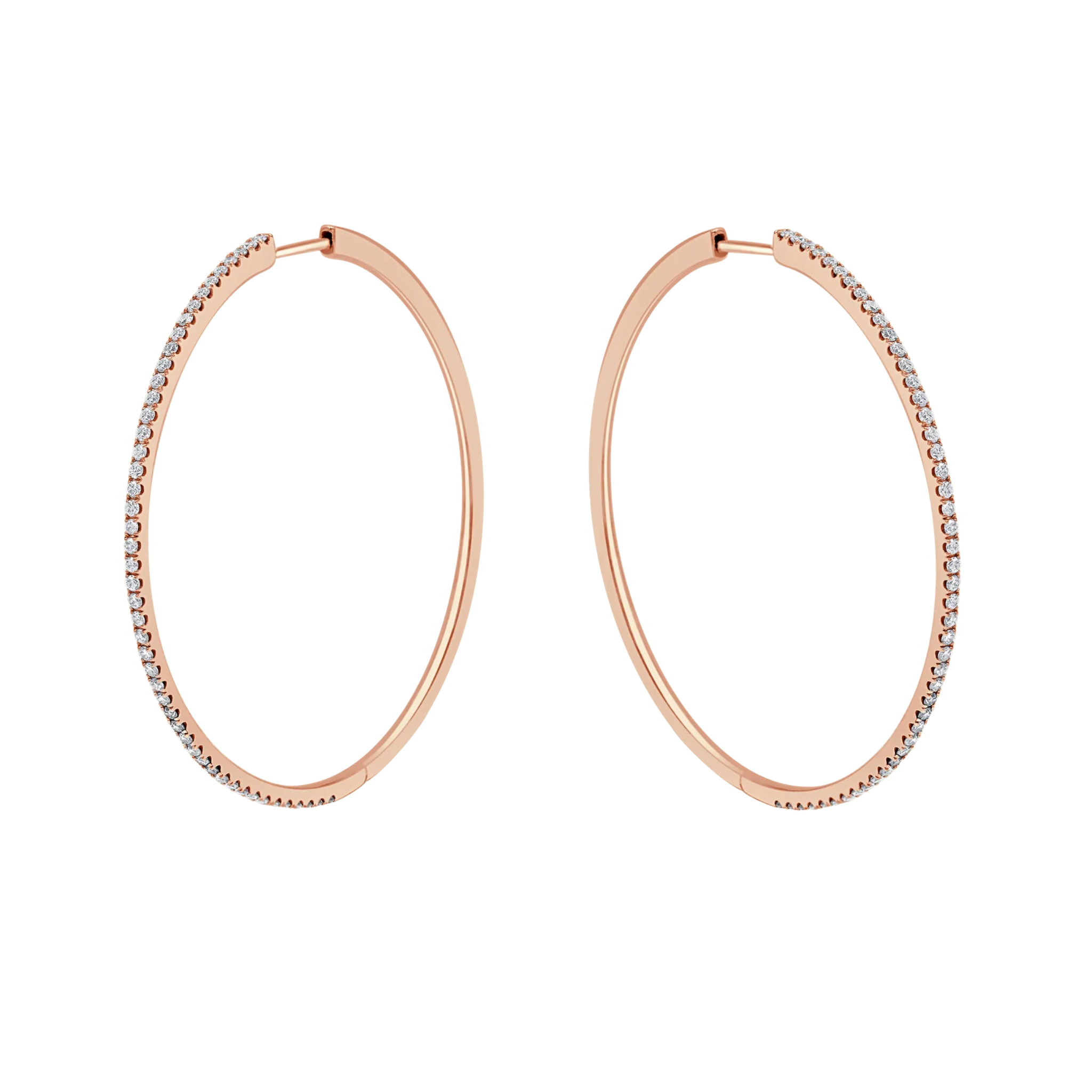 Kaia Diamond MD Hoop Earrings 18K Rose Gold- Natural Diamonds & Lab Grown Diamonds  - Best prices for jewelry and diamonds. The best jewelry to shop in Dubai and Abu Dhabi - Dubai Tourism. Best Shopping in Dubai Mall - Fashion Avenue, Mall of Emirates, Dubai, Palm Jumeirah and UAE. Hip-hop custom jewelry and manufacturer supplier - diamond and gold wholesaler. The best place to visit in Dubai during vacation. Richie Gold & Diamond is located in Dubai Gold Souk