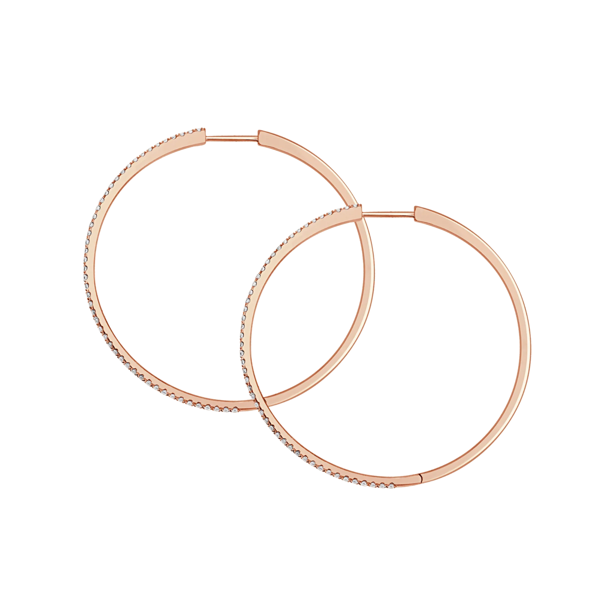 Kaia Diamond MD Hoop Earrings 18K Rose Gold- Natural Diamonds & Lab Grown Diamonds  - Best prices for jewelry and diamonds. The best jewelry to shop in Dubai and Abu Dhabi - Dubai Tourism. Best Shopping in Dubai Mall - Fashion Avenue, Mall of Emirates, Dubai, Palm Jumeirah and UAE. Hip-hop custom jewelry and manufacturer supplier - diamond and gold wholesaler. The best place to visit in Dubai during vacation. Richie Gold & Diamond is located in Dubai Gold Souk