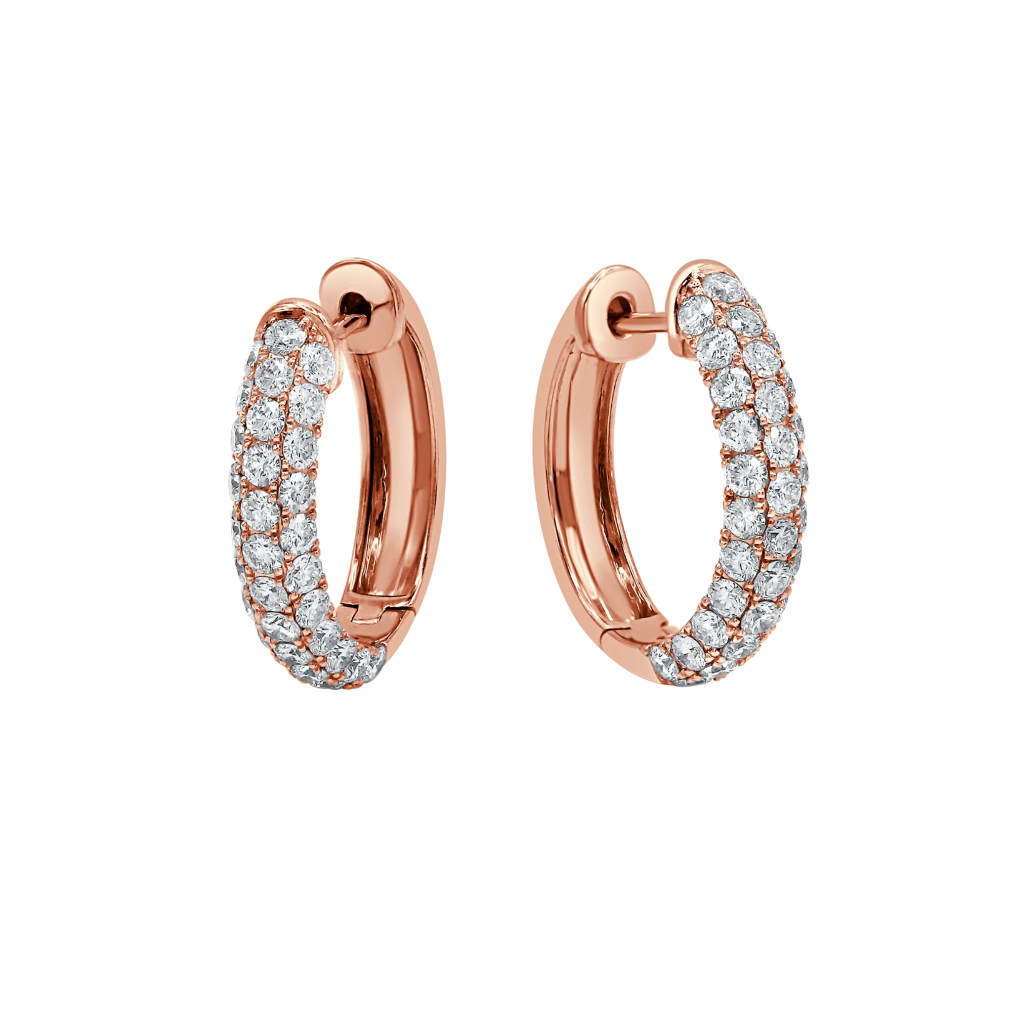 Liora Diamond Pave Huggie Earrings 18K Rose Gold  - Natural Diamonds & Lab Grown Diamonds  - Best prices for jewelry and diamonds. The best jewelry to shop in Dubai and Abu Dhabi - Dubai Tourism. Best Shopping in Dubai Mall - Fashion Avenue, Mall of Emirates, Dubai, Palm Jumeirah and UAE. Hip-hop custom jewelry and manufacturer supplier - diamond and gold wholesaler. The best place to visit in Dubai during vacation. Richie Gold & Diamond is located in Dubai Gold Souk