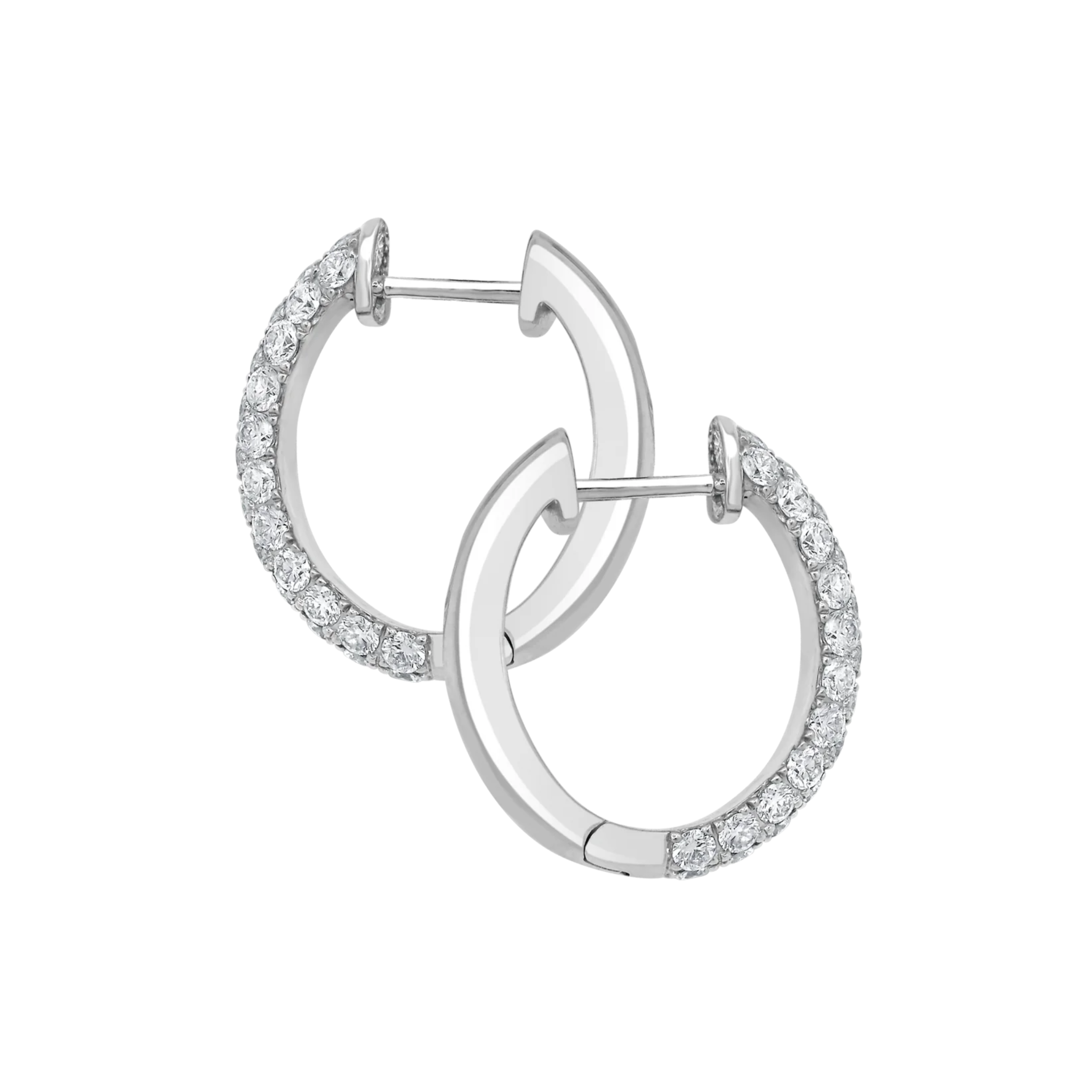 Liora Diamond Pave Huggie Earrings 18K White Gold  - Natural Diamonds & Lab Grown Diamonds  - Best prices for jewelry and diamonds. The best jewelry to shop in Dubai and Abu Dhabi - Dubai Tourism. Best Shopping in Dubai Mall - Fashion Avenue, Mall of Emirates, Dubai, Palm Jumeirah and UAE. Hip-hop custom jewelry and manufacturer supplier - diamond and gold wholesaler. The best place to visit in Dubai during vacation. Richie Gold & Diamond is located in Dubai Gold Souk