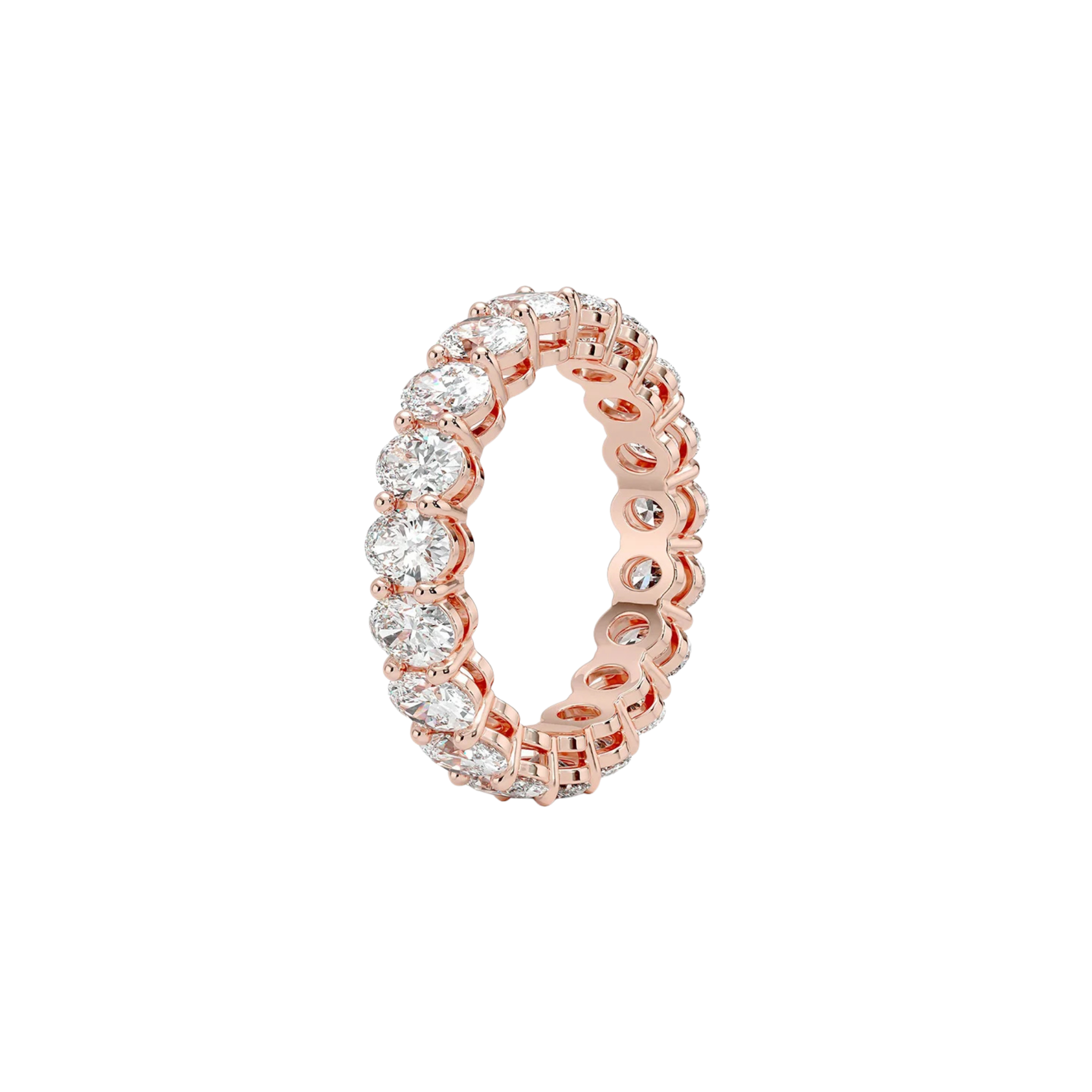 Luciane Oval Cut Diamond Eternity Band in 18K Rose Gold - Natural diamond and lab grown diamond engagement rings and wedding bands at unbeatable prices. Best bridal jewelry collections in Dubai and Abu Dhabi, featuring custom-made rings, timeless solitaires, and luxury wedding sets. Richie Gold & Diamond in the heart of Dubai Gold Souk — your trusted destination for engagement rings, wedding bands, and fine jewelry in the UAE, Dubai Mall, Fashion Avenue, Mall of the Emirates, and Palm Jumeirah