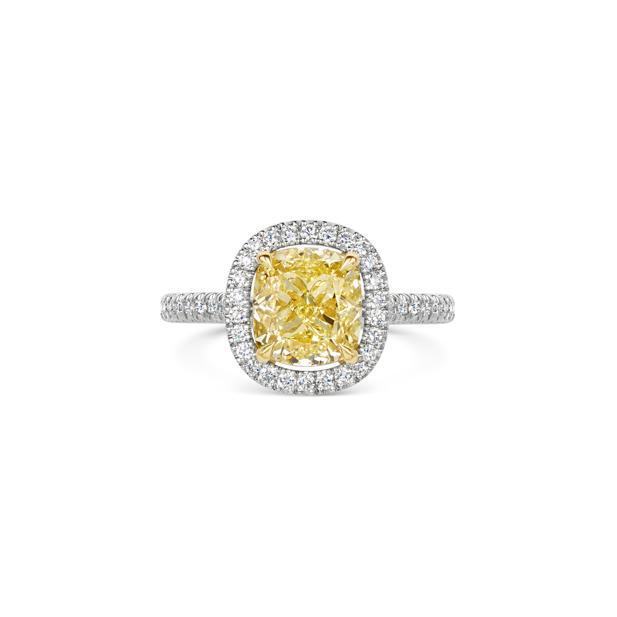 Lucien Cushion-Cut Yellow Diamond Halo Ring 18K White Gold - Best prices for jewelry and diamonds. The best jewelry to shop in Dubai and Abu Dhabi - Dubai Tourism. Best Shopping in Dubai Mall - Fashion Avenue, Mall of Emirates, Dubai, Palm Jumeirah and UAE. Hip-hop custom jewelry and manufacturer supplier - diamond and gold wholesaler. The best place to visit in Dubai during vacation. Richie Gold & Diamond is located in Dubai Gold Souk