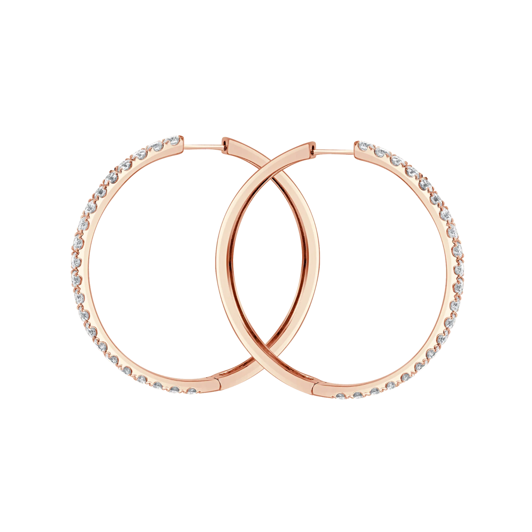 Lucienne Diamond MD Hoop Earrings 18K Rose Gold- Natural Diamonds & Lab Grown Diamonds  - Best prices for jewelry and diamonds. The best jewelry to shop in Dubai and Abu Dhabi - Dubai Tourism. Best Shopping in Dubai Mall - Fashion Avenue, Mall of Emirates, Dubai, Palm Jumeirah and UAE. Hip-hop custom jewelry and manufacturer supplier - diamond and gold wholesaler. The best place to visit in Dubai during vacation. Richie Gold & Diamond is located in Dubai Gold Souk