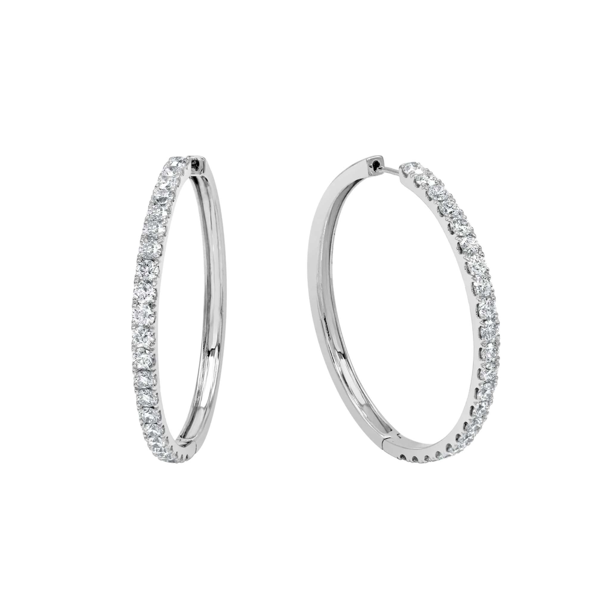 Lucienne Diamond MD Hoop Earrings 18K White Gold- Natural Diamonds & Lab Grown Diamonds  - Best prices for jewelry and diamonds. The best jewelry to shop in Dubai and Abu Dhabi - Dubai Tourism. Best Shopping in Dubai Mall - Fashion Avenue, Mall of Emirates, Dubai, Palm Jumeirah and UAE. Hip-hop custom jewelry and manufacturer supplier - diamond and gold wholesaler. The best place to visit in Dubai during vacation. Richie Gold & Diamond is located in Dubai Gold Souk