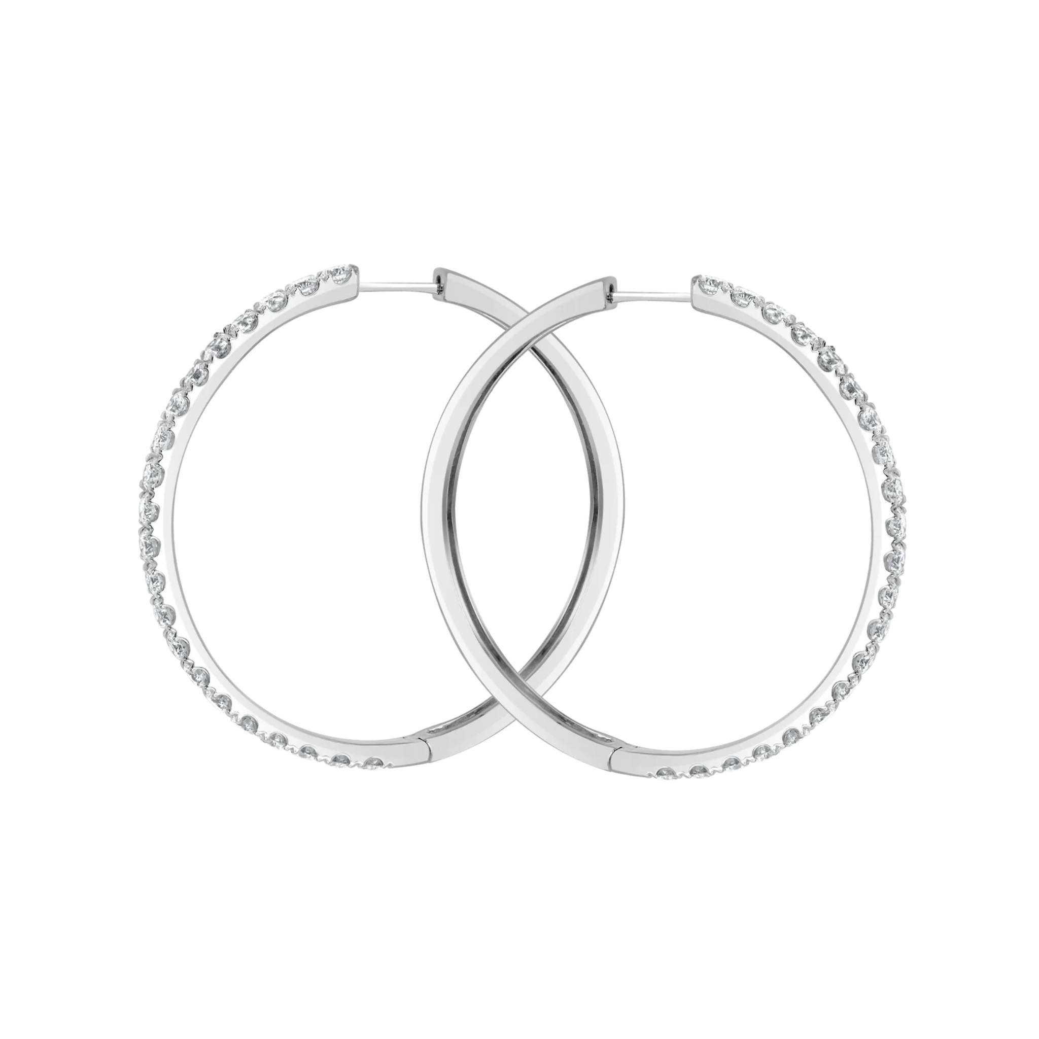 Lucienne Diamond MD Hoop Earrings 18K White Gold- Natural Diamonds & Lab Grown Diamonds  - Best prices for jewelry and diamonds. The best jewelry to shop in Dubai and Abu Dhabi - Dubai Tourism. Best Shopping in Dubai Mall - Fashion Avenue, Mall of Emirates, Dubai, Palm Jumeirah and UAE. Hip-hop custom jewelry and manufacturer supplier - diamond and gold wholesaler. The best place to visit in Dubai during vacation. Richie Gold & Diamond is located in Dubai Gold Souk