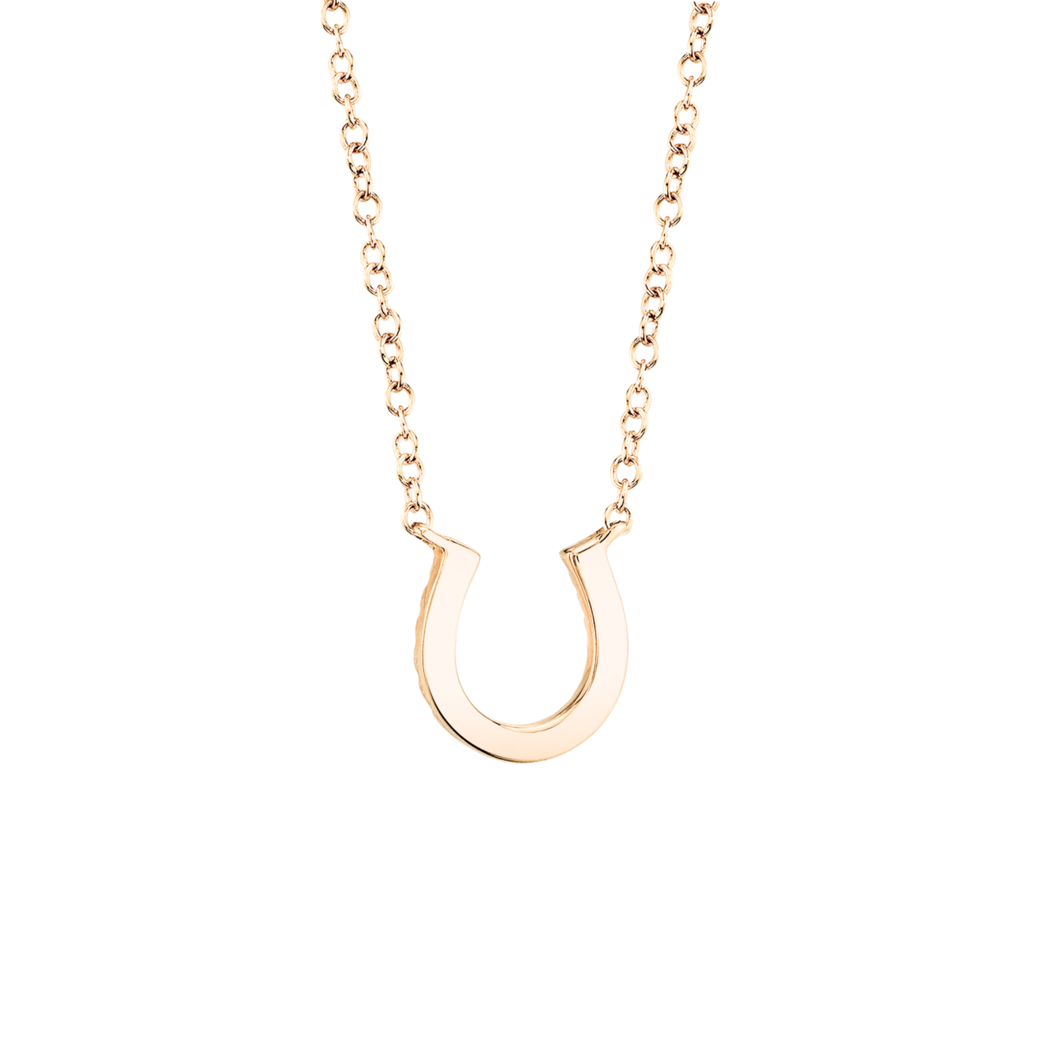 Lucky Diamond Horseshoe Pendant 18K Rose Gold - Natural Diamonds & Lab Grown Diamonds  - Best prices for jewelry and diamonds. The best jewelry to shop in Dubai and Abu Dhabi - Dubai Tourism. Best Shopping in Dubai Mall - Fashion Avenue, Mall of Emirates, Dubai, Palm Jumeirah and UAE. Hip-hop custom jewelry and manufacturer supplier - diamond and gold wholesaler. The best place to visit in Dubai during vacation. Richie Gold & Diamond is located in Dubai Gold Souk