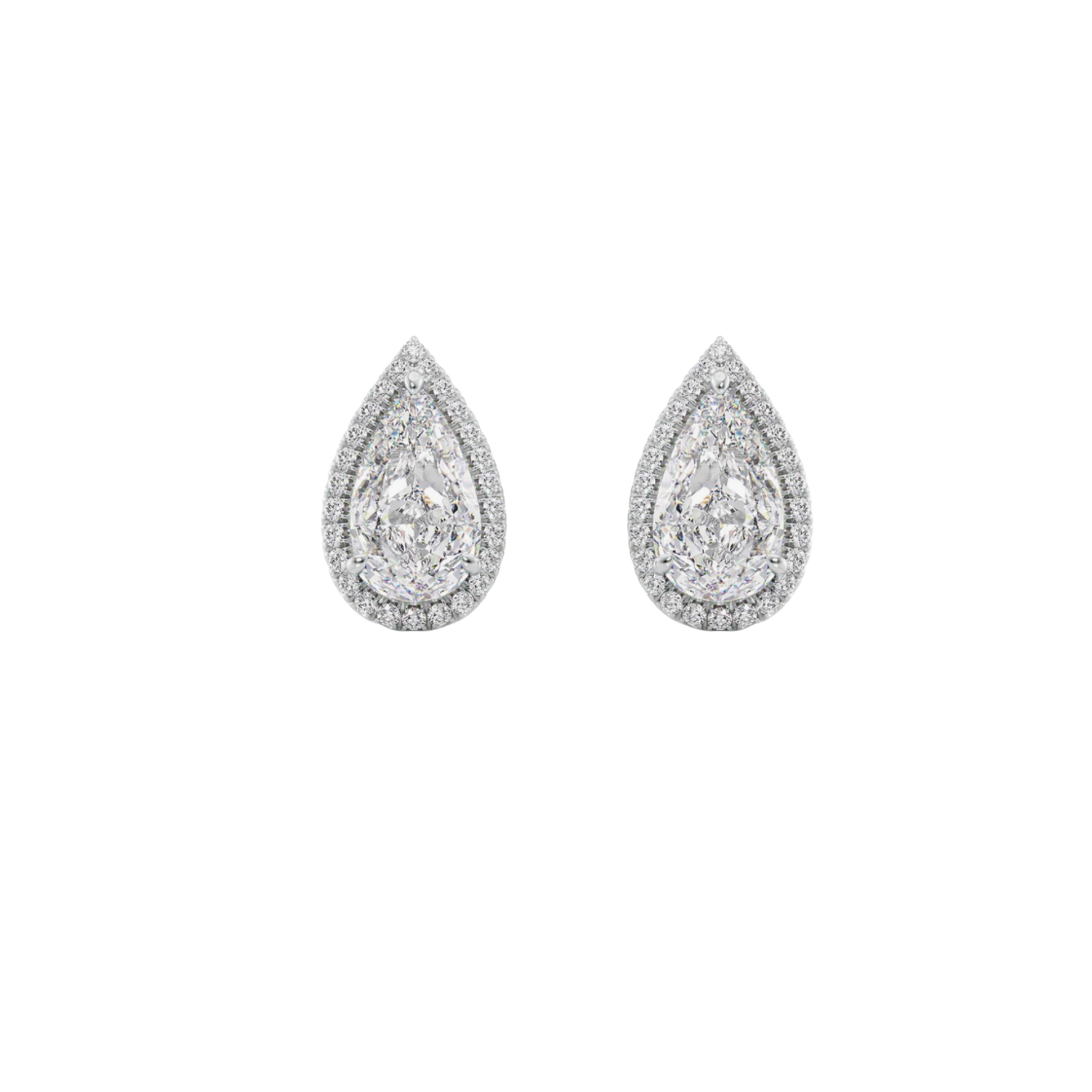 Lumina Pear-Cut Diamond Halo Earrings 18K White Gold - Natural Diamonds & Lab Grown Diamonds - Best prices for jewelry and diamonds. The best jewelry to shop in Dubai and Abu Dhabi - Dubai Tourism. Best Shopping in Dubai Mall - Fashion Avenue, Mall of Emirates, Dubai, Palm Jumeirah and UAE. Hip-hop custom jewelry and manufacturer supplier - diamond and gold wholesaler. The best place to visit in Dubai during vacation. Richie Gold & Diamond is located in Dubai Gold Souk