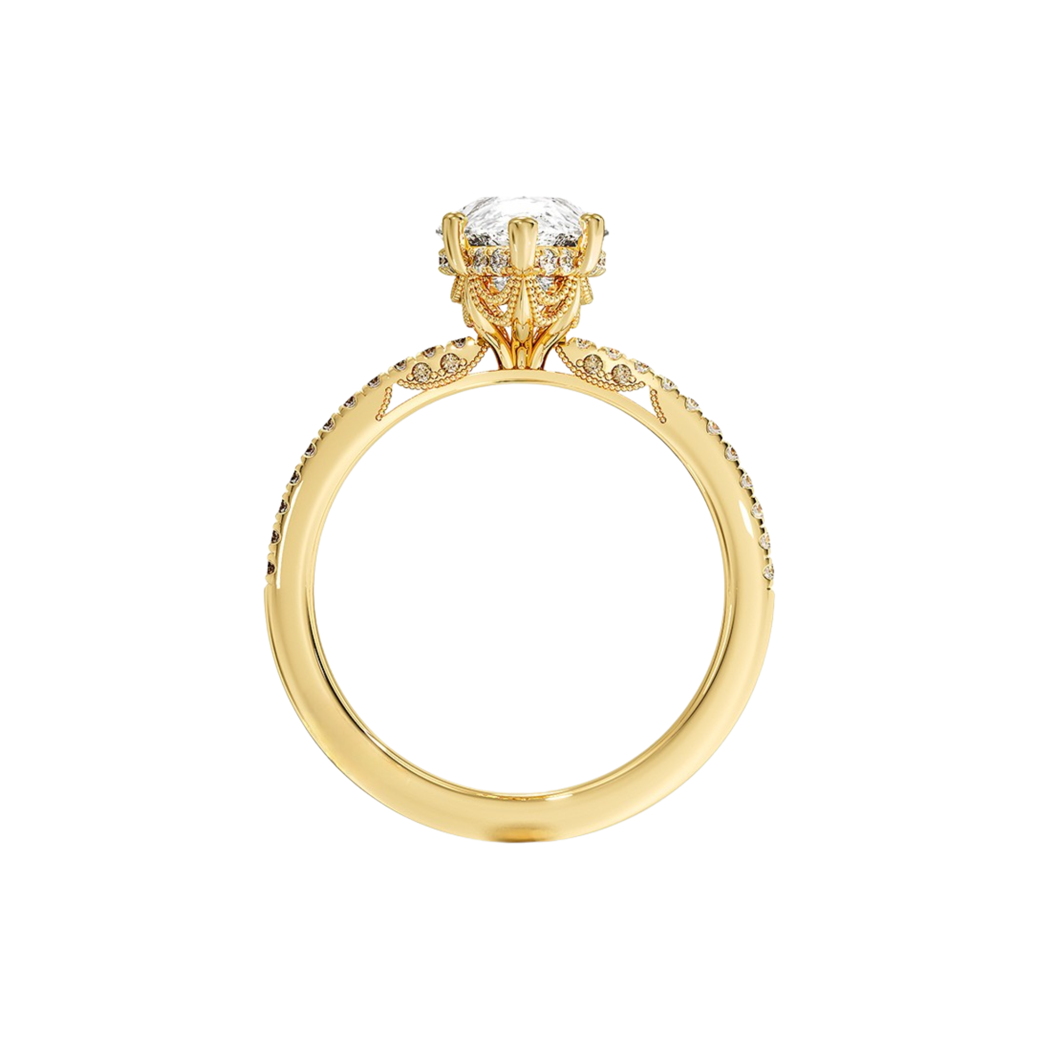 Lumireth Pear Cut Cathedral Ring in 18K Gold - Best prices for jewelry and diamonds. The best jewelry to shop in Dubai and Abu Dhabi - Dubai Tourism. Best Shopping in Dubai Mall - Fashion Avenue, Mall of Emirates, Dubai, Palm Jumeirah and UAE. Hip-hop custom jewelry and manufacturer supplier - diamond and gold wholesaler. The best place to visit in Dubai during vacation. Richie Gold & Diamond is located in Dubai Gold Souk