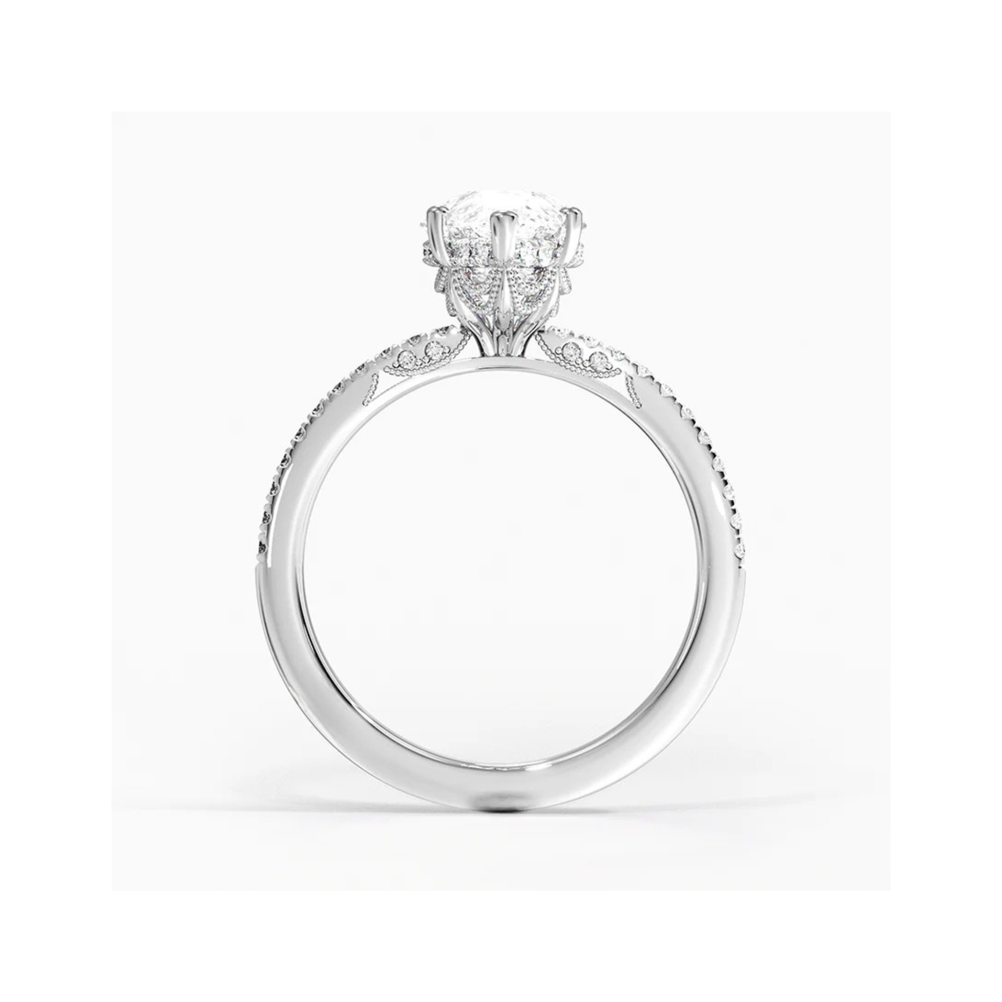 Lumireth Pear Cut Cathedral Ring in 18K White Gold - Best prices for jewelry and diamonds. The best jewelry to shop in Dubai and Abu Dhabi - Dubai Tourism. Best Shopping in Dubai Mall - Fashion Avenue, Mall of Emirates, Dubai, Palm Jumeirah and UAE. Hip-hop custom jewelry and manufacturer supplier - diamond and gold wholesaler. The best place to visit in Dubai during vacation. Richie Gold & Diamond is located in Dubai Gold Souk