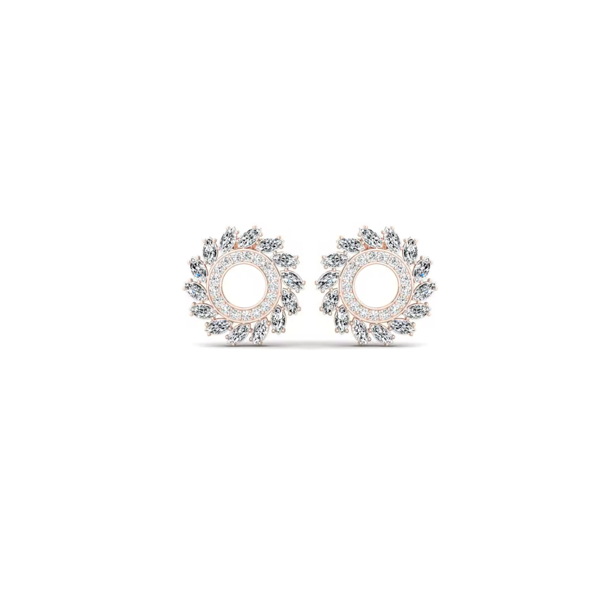 Lunara Diamond Wreath Earrings 18K Rose Gold - Natural Diamonds & Lab Grown Diamonds - Best prices for jewelry and diamonds. The best jewelry to shop in Dubai and Abu Dhabi - Dubai Tourism. Best Shopping in Dubai Mall - Fashion Avenue, Mall of Emirates, Dubai, Palm Jumeirah and UAE. Hip-hop custom jewelry and manufacturer supplier - diamond and gold wholesaler. The best place to visit in Dubai during vacation. Richie Gold & Diamond is located in Dubai Gold Souk