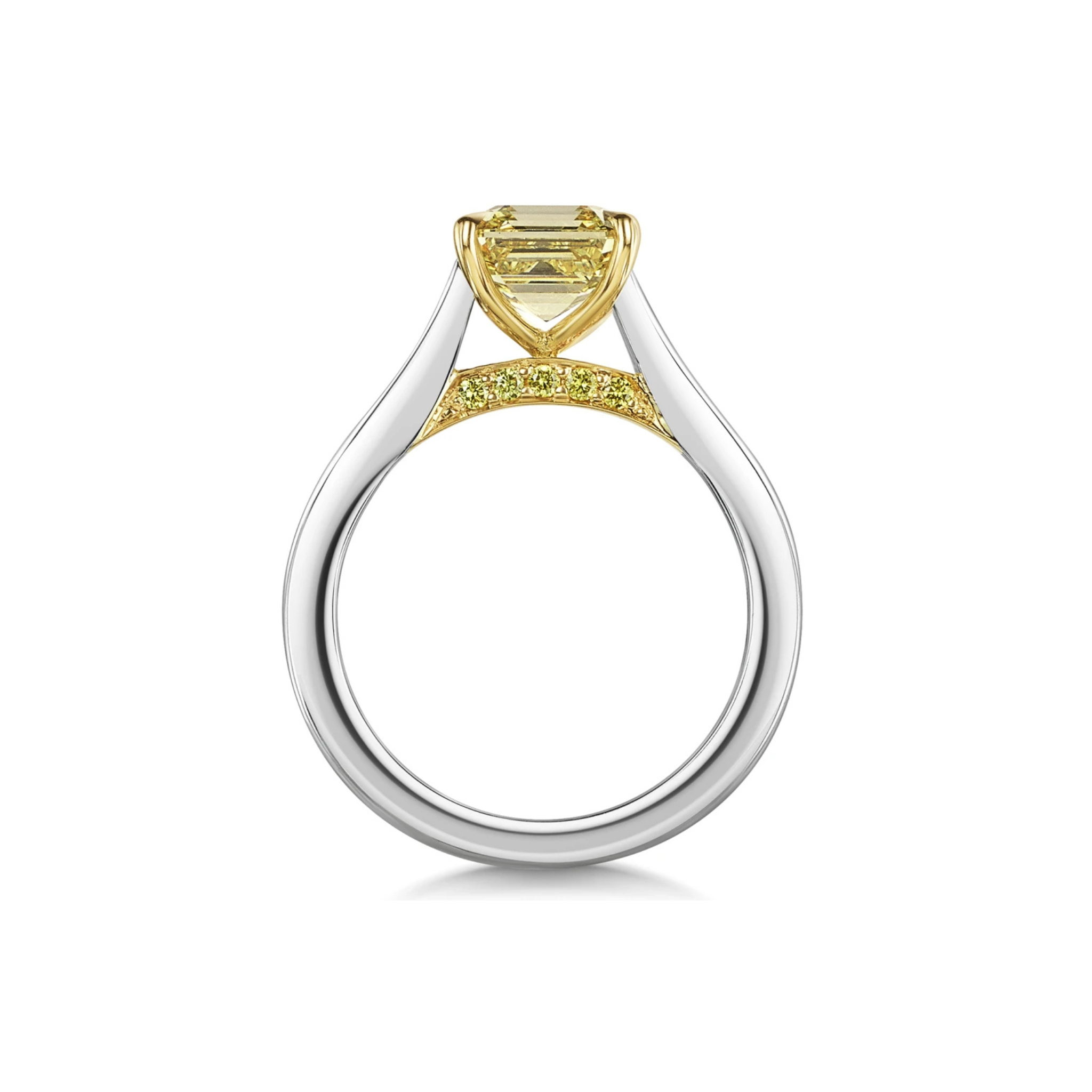 Lunessa Yellow Diamond Asscher-Cut Solitaire Ring 18K White Gold - Best prices for jewelry and diamonds. The best jewelry to shop in Dubai and Abu Dhabi - Dubai Tourism. Best Shopping in Dubai Mall - Fashion Avenue, Mall of Emirates, Dubai, Palm Jumeirah and UAE. Hip-hop custom jewelry and manufacturer supplier - diamond and gold wholesaler. The best place to visit in Dubai during vacation. Richie Gold & Diamond is located in Dubai Gold Souk