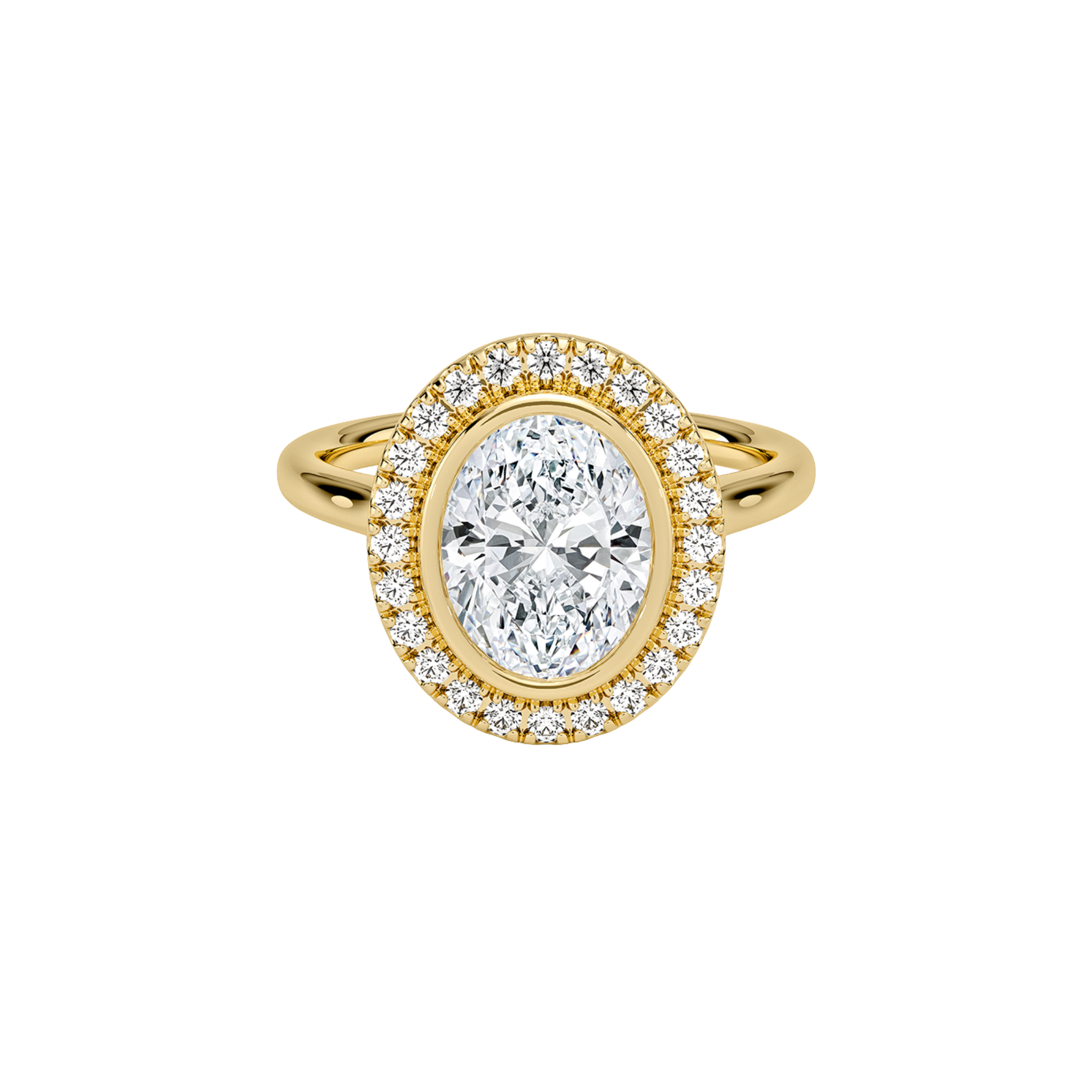 Lyandra Oval Bezel Halo Ring 18K Gold - Best prices for jewelry and diamonds. The best jewelry to shop in Dubai and Abu Dhabi - Dubai Tourism. Best Shopping in Dubai Mall - Fashion Avenue, Mall of Emirates, Dubai, Palm Jumeirah and UAE. Hip-hop custom jewelry and manufacturer supplier - diamond and gold wholesaler. The best place to visit in Dubai during vacation. Richie Gold & Diamond is located in Dubai Gold Souk
