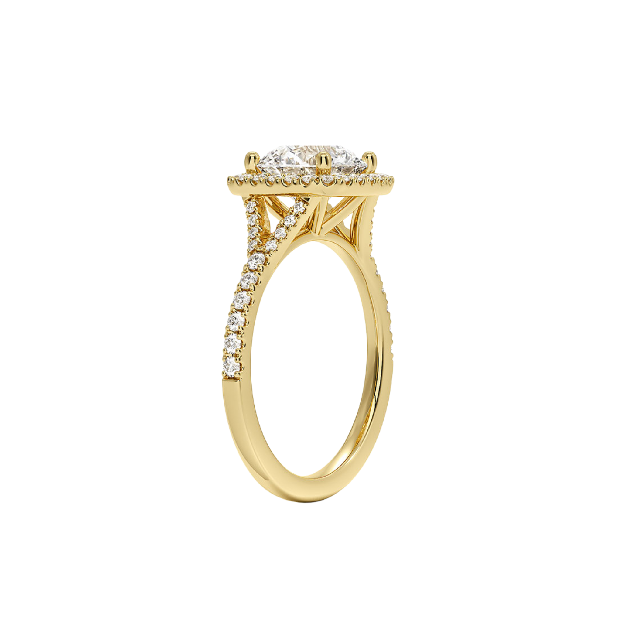 Lyonesse Halo Split Shank Pavé Ring 18K Gold - Best prices for jewelry and diamonds. The best jewelry to shop in Dubai and Abu Dhabi - Dubai Tourism. Best Shopping in Dubai Mall - Fashion Avenue, Mall of Emirates, Dubai, Palm Jumeirah and UAE. Hip-hop custom jewelry and manufacturer supplier - diamond and gold wholesaler. The best place to visit in Dubai during vacation. Richie Gold & Diamond is located in Dubai Gold Souk