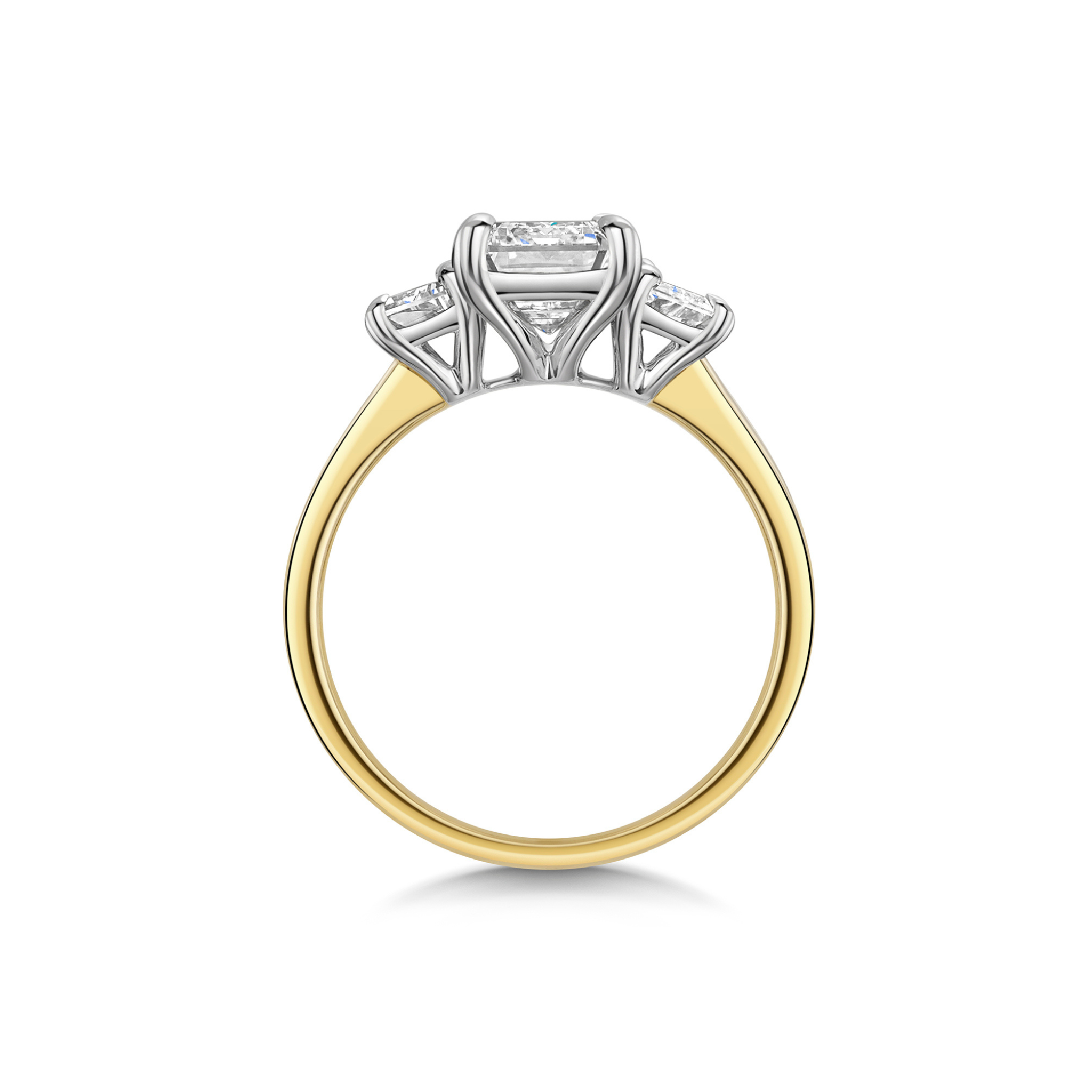 Lyssara Emerald-Cut Three-Stone Ring 18K Gold - Best prices for jewelry and diamonds. The best jewelry to shop in Dubai and Abu Dhabi - Dubai Tourism. Best Shopping in Dubai Mall - Fashion Avenue, Mall of Emirates, Dubai, Palm Jumeirah and UAE. Hip-hop custom jewelry and manufacturer supplier - diamond and gold wholesaler. The best place to visit in Dubai during vacation. Richie Gold & Diamond is located in Dubai Gold Souk