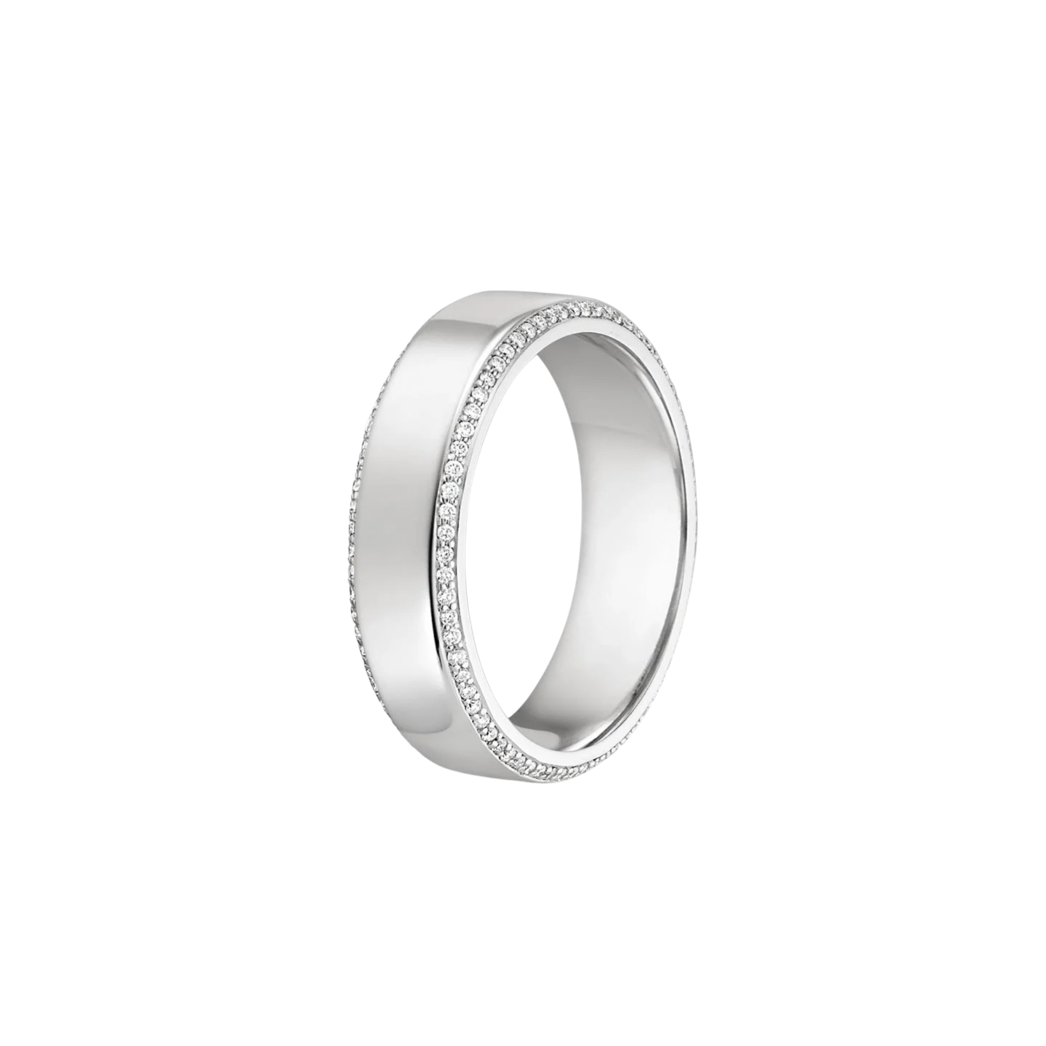 Mael Wide Edge Band 18K White Gold - Natural diamond and lab grown diamond engagement rings and wedding bands at unbeatable prices. Best bridal jewelry collections in Dubai and Abu Dhabi, featuring custom-made rings, timeless solitaires, and luxury wedding sets. Richie Gold & Diamond in the heart of Dubai Gold Souk — your trusted destination for engagement rings, wedding bands, and fine jewelry in the UAE, Dubai Mall, Fashion Avenue, Mall of the Emirates, and Palm Jumeirah