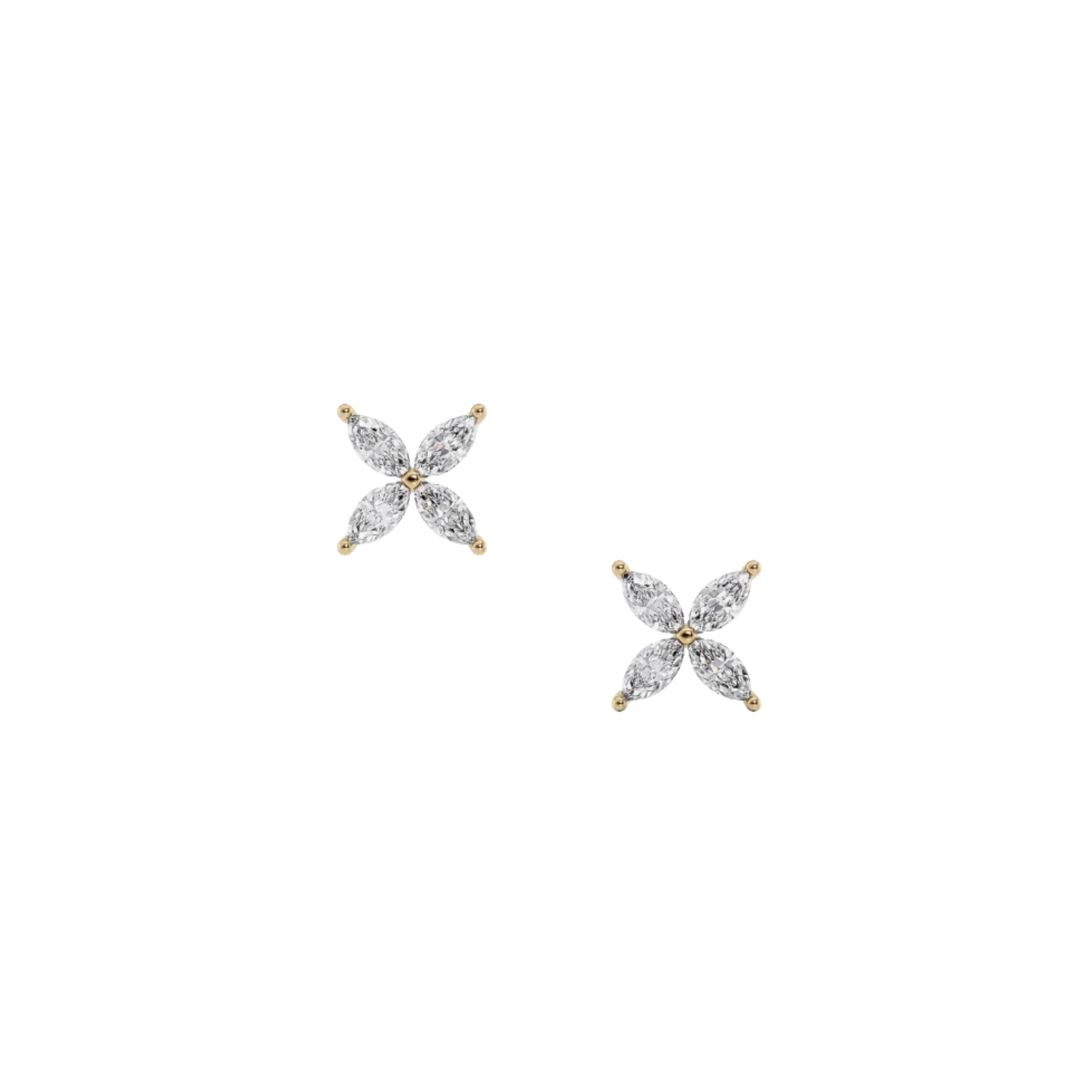 Marivelle Diamond Clover Studs 18K Gold - Natural Diamonds & Lab Grown Diamonds - Best prices for jewelry and diamonds. The best jewelry to shop in Dubai and Abu Dhabi - Dubai Tourism. Best Shopping in Dubai Mall - Fashion Avenue, Mall of Emirates, Dubai, Palm Jumeirah and UAE. Hip-hop custom jewelry and manufacturer supplier - diamond and gold wholesaler. The best place to visit in Dubai during vacation. Richie Gold & Diamond is located in Dubai Gold Souk