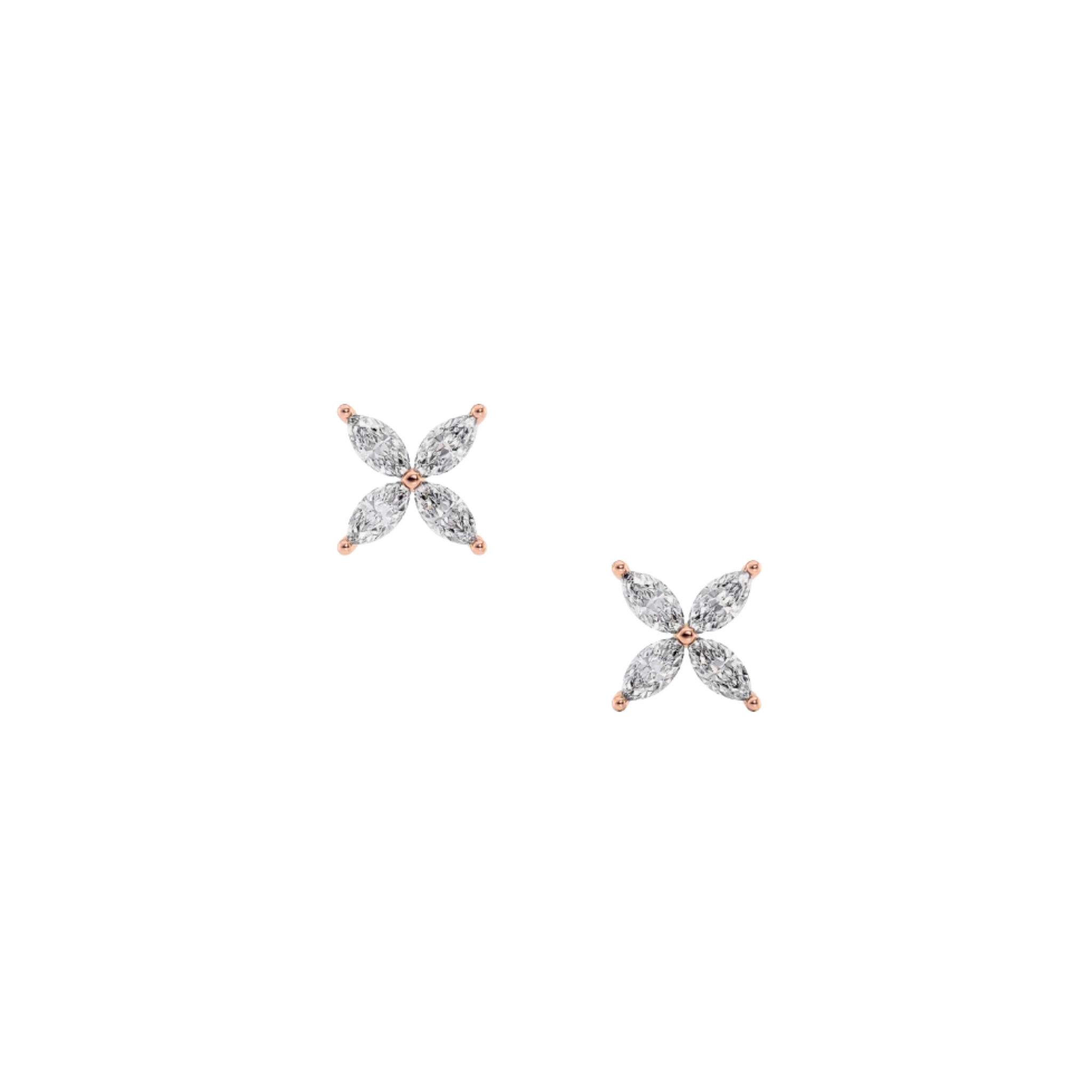 Marivelle Diamond Clover Studs 18K Rose Gold - Natural Diamonds & Lab Grown Diamonds - Best prices for jewelry and diamonds. The best jewelry to shop in Dubai and Abu Dhabi - Dubai Tourism. Best Shopping in Dubai Mall - Fashion Avenue, Mall of Emirates, Dubai, Palm Jumeirah and UAE. Hip-hop custom jewelry and manufacturer supplier - diamond and gold wholesaler. The best place to visit in Dubai during vacation. Richie Gold & Diamond is located in Dubai Gold Souk