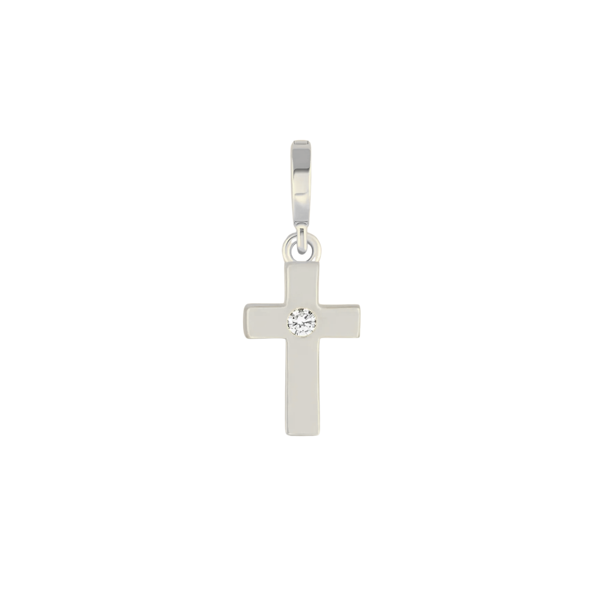 Noelle Diamond Cross Charm 18K White Gold - Natural Diamonds & Lab Grown Diamonds  - Best prices for jewelry and diamonds. The best jewelry to shop in Dubai and Abu Dhabi - Dubai Tourism. Best Shopping in Dubai Mall - Fashion Avenue, Mall of Emirates, Dubai, Palm Jumeirah and UAE. Hip-hop custom jewelry and manufacturer supplier - diamond and gold wholesaler. The best place to visit in Dubai during vacation. Richie Gold & Diamond is located in Dubai Gold Souk