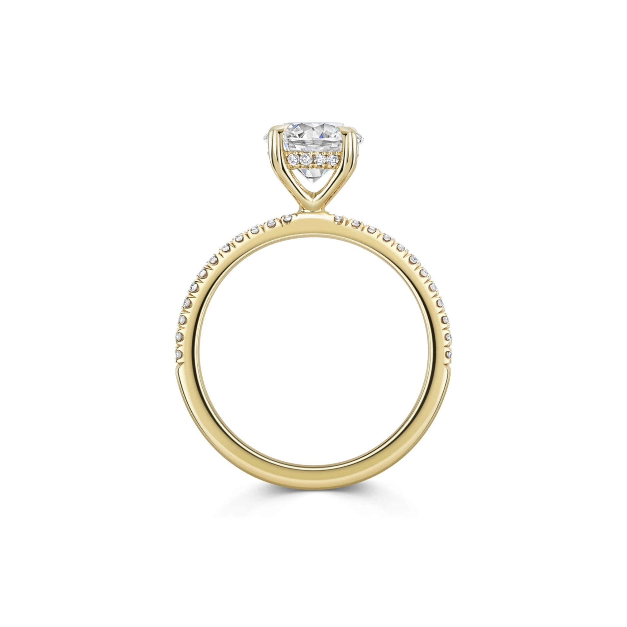 Orianne Round-Cut Diamond Engagement Ring 18K Gold - Best prices for jewelry and diamonds. The best jewelry to shop in Dubai and Abu Dhabi - Dubai Tourism. Best Shopping in Dubai Mall - Fashion Avenue, Mall of Emirates, Dubai, Palm Jumeirah and UAE. Hip-hop custom jewelry and manufacturer supplier - diamond and gold wholesaler. The best place to visit in Dubai during vacation. Richie Gold & Diamond is located in Dubai Gold Souk