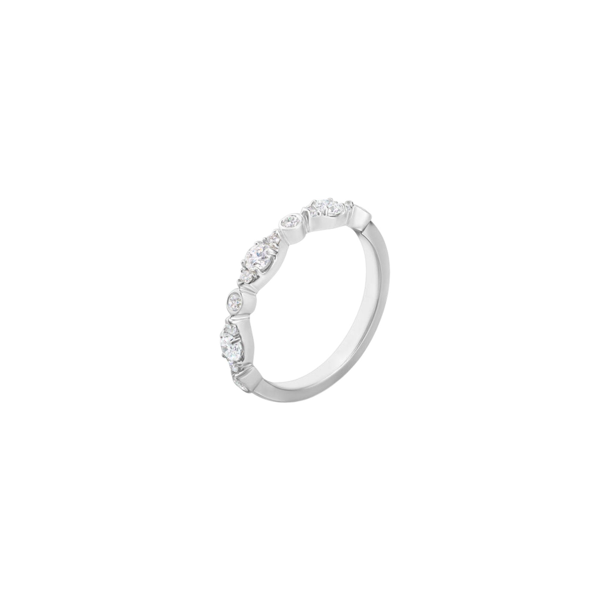 Orlyn Round Diamond Vintage Band 18K White Gold - Natural diamond and lab grown diamond engagement rings and wedding bands at unbeatable prices. Best bridal jewelry collections in Dubai and Abu Dhabi, featuring custom-made rings, timeless solitaires, and luxury wedding sets. Richie Gold & Diamond in the heart of Dubai Gold Souk — your trusted destination for engagement rings, wedding bands, and fine jewelry in the UAE, Dubai Mall, Fashion Avenue, Mall of the Emirates, and Palm Jumeirah