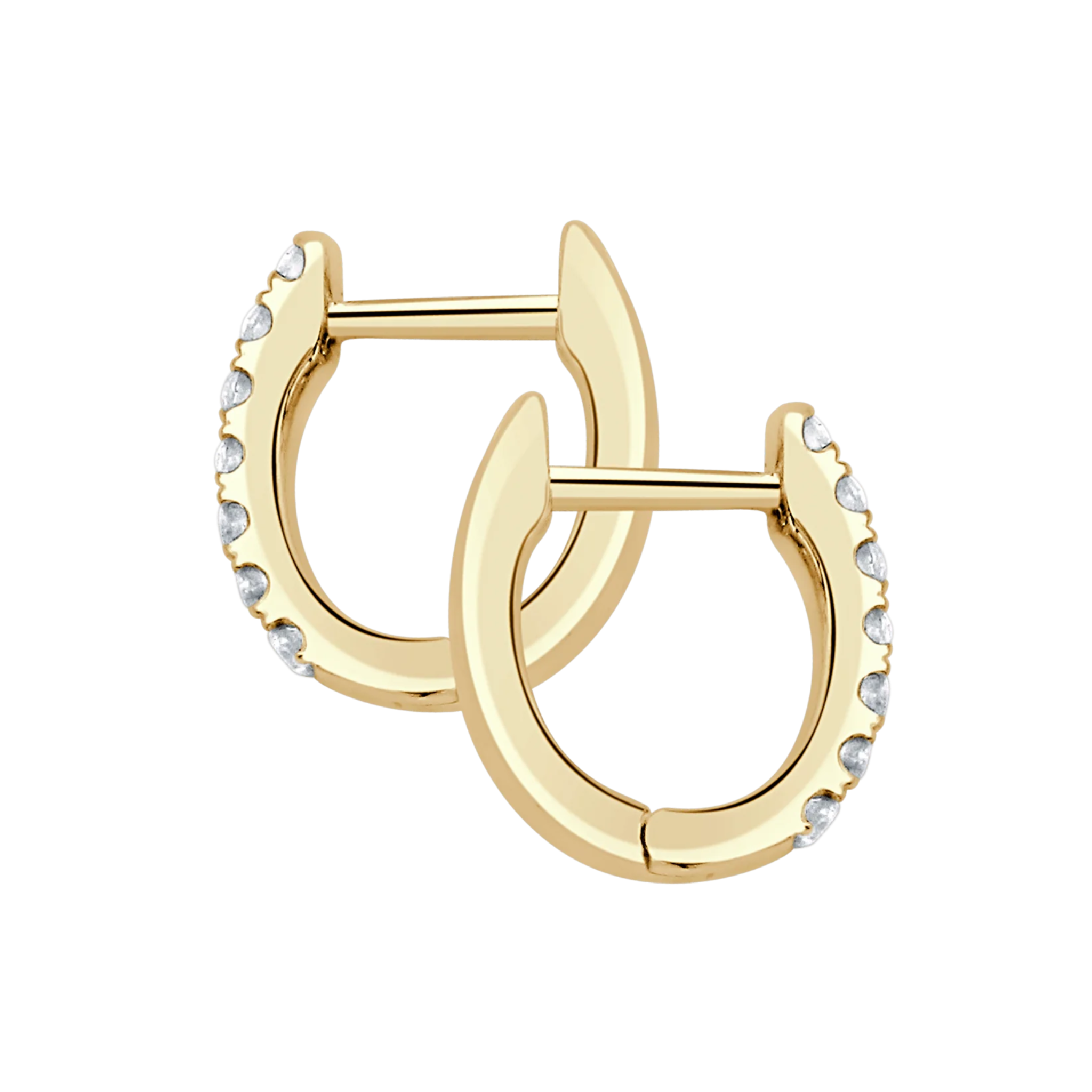 Renna Small Petite Diamond Huggie Earrings 18K Gold - Natural Diamonds & Lab Grown Diamonds  - Best prices for jewelry and diamonds. The best jewelry to shop in Dubai and Abu Dhabi - Dubai Tourism. Best Shopping in Dubai Mall - Fashion Avenue, Mall of Emirates, Dubai, Palm Jumeirah and UAE. Hip-hop custom jewelry and manufacturer supplier - diamond and gold wholesaler. The best place to visit in Dubai during vacation. Richie Gold & Diamond is located in Dubai Gold Souk