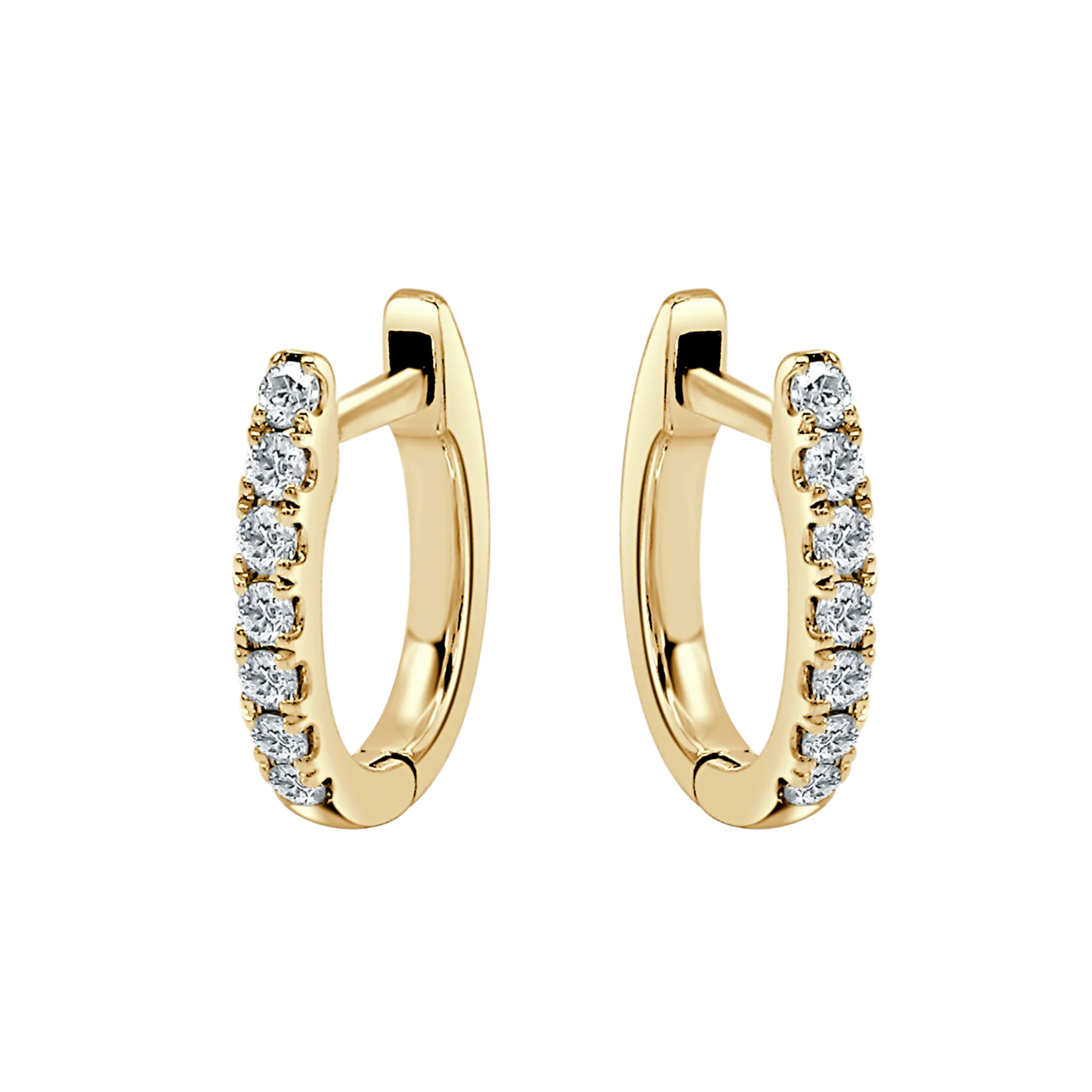 Renna Small Petite Diamond Huggie Earrings 18K Gold - Natural Diamonds & Lab Grown Diamonds  - Best prices for jewelry and diamonds. The best jewelry to shop in Dubai and Abu Dhabi - Dubai Tourism. Best Shopping in Dubai Mall - Fashion Avenue, Mall of Emirates, Dubai, Palm Jumeirah and UAE. Hip-hop custom jewelry and manufacturer supplier - diamond and gold wholesaler. The best place to visit in Dubai during vacation. Richie Gold & Diamond is located in Dubai Gold Souk