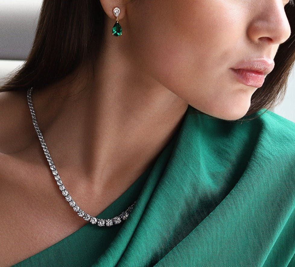 Custom Tennis Necklace, Dubai Jeweller Richie Gold & Diamonds - Best Prices in Dubai & Gold Souk. Natural & Lab Grown Tennis Necklaces, Round Cut Tennis Necklace, Mix Cut Tennis Necklace, Fancy Cut Diamonds Tennis Necklace, Classic Diamond Tennis - Graduated Diamond Tennis Necklace