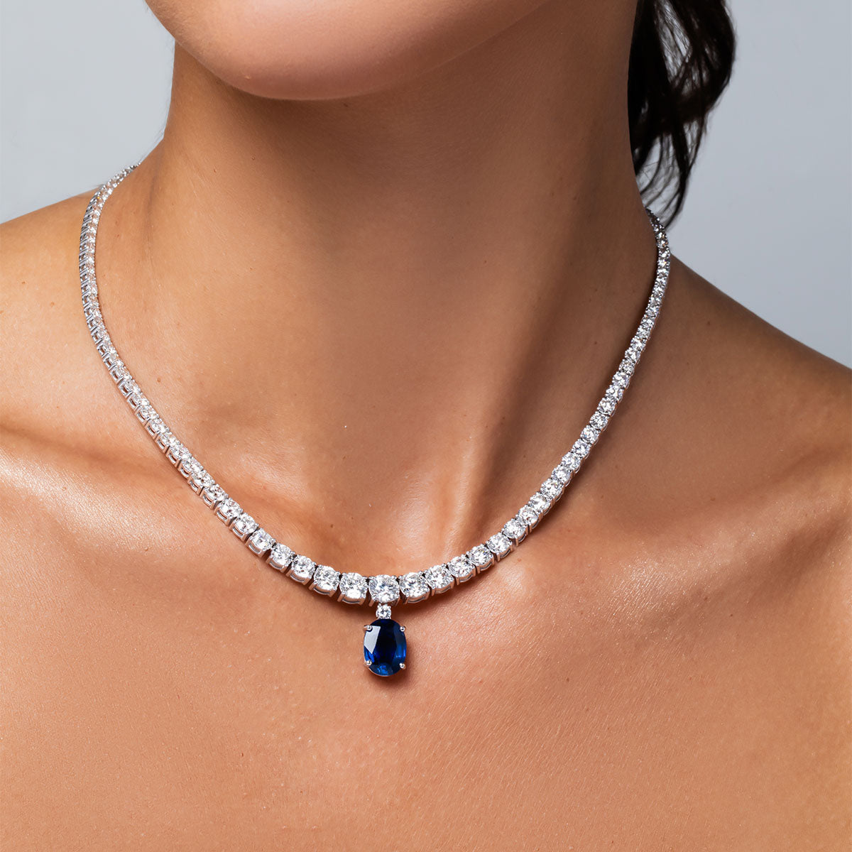 Custom Tennis Necklace, Dubai Jeweller Richie Gold & Diamonds - Best Prices in Dubai & Gold Souk. Natural & Lab Grown Tennis Necklaces, Round Cut Tennis Necklace, Mix Cut Tennis Necklace, Fancy Cut Diamonds Tennis Necklace, Blue Sapphire Drop Diamond Tennis Necklace
