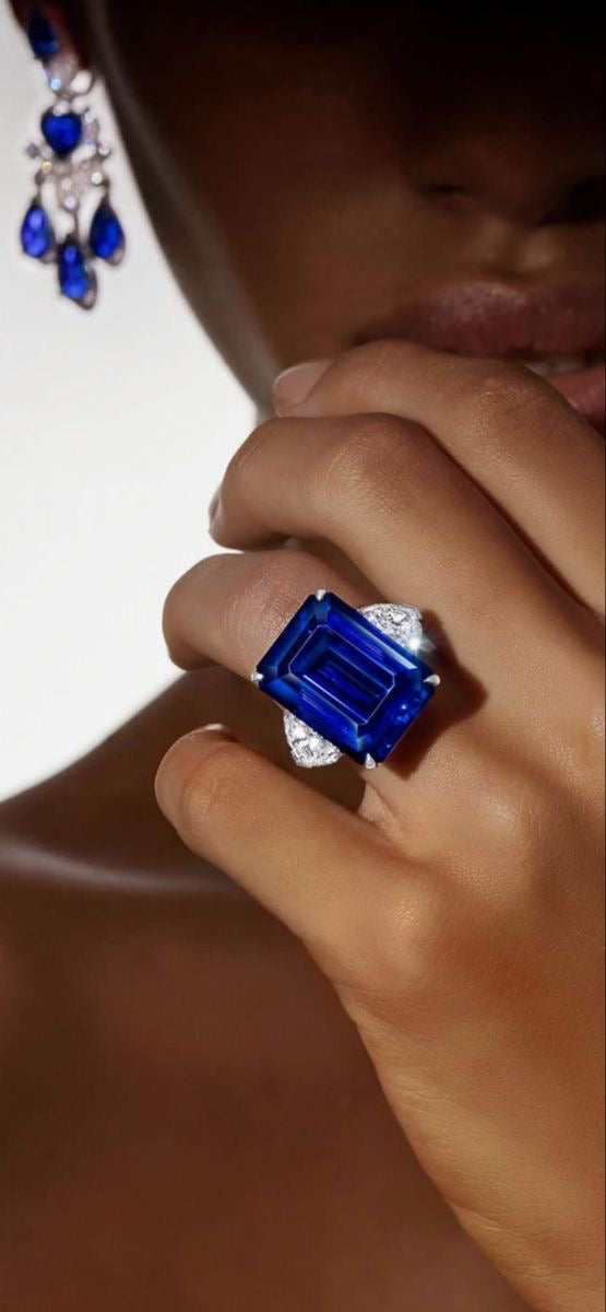 Best High jewelry collections crafted with rare diamonds, vibrant gemstones — unmatched craftsmanship. Custom high jewelry pieces to signature diamond necklaces, statement earrings, and couture rings, explore the finest luxury jewelry in Dubai and Abu Dhabi. Richie Gold & Diamond specializes custom high jewelry, GIA-certified diamonds, exclusive bridal sets, limited-edition pieces located in Dubai Gold Souk. Natural & Lab Grown Diamond Statement jewelry - Blue Sapphire High Jewelry Set