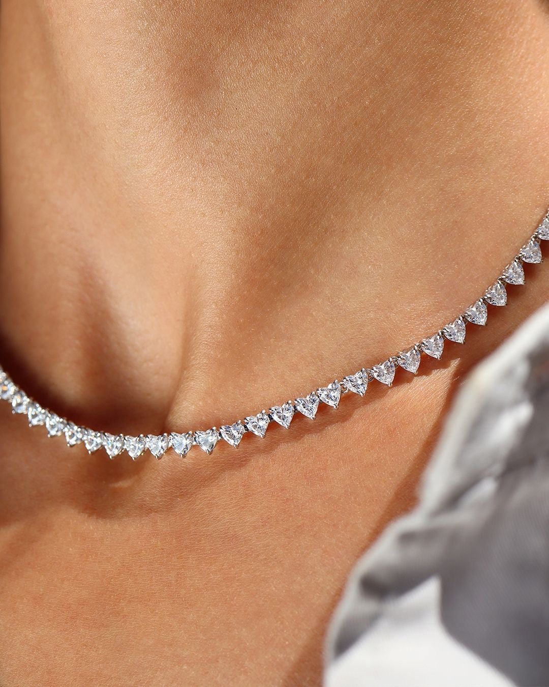 Custom Tennis Necklace, Dubai Jeweller Richie Gold & Diamonds - Best Prices in Dubai & Gold Souk. Natural & Lab Grown Tennis Necklaces, Round Cut Tennis Necklace, Mix Cut Tennis Necklace, Oval Tennis Necklace, Fancy Cut Diamonds Tennis Necklace, Classic Diamond Tennis - Heart Tennis Necklace