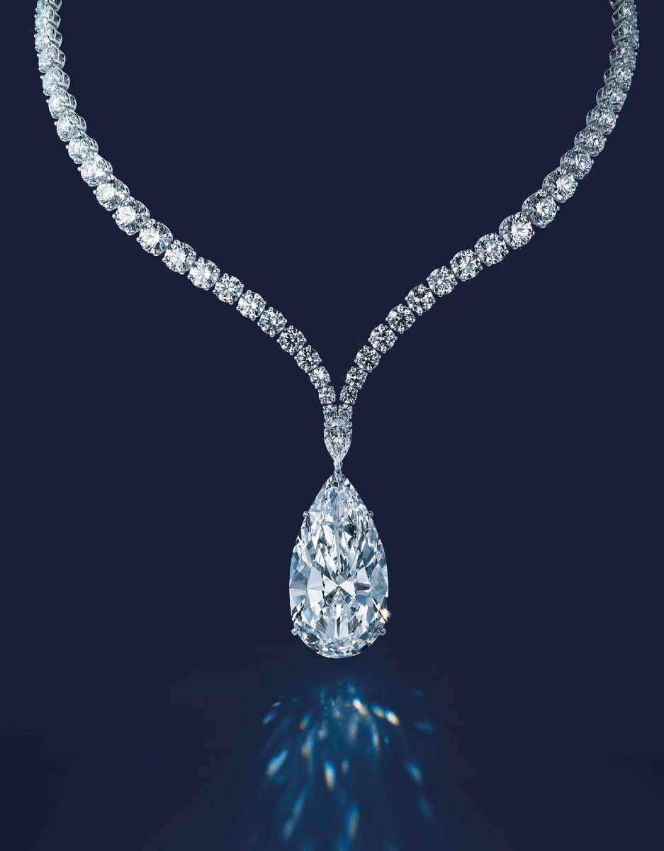 Best High jewelry collections crafted with rare diamonds, vibrant gemstones — unmatched craftsmanship. Custom high jewelry pieces to signature diamond necklaces, statement earrings, and couture rings, explore the finest luxury jewelry in Dubai and Abu Dhabi. Richie Gold & Diamond specializes custom high jewelry, GIA-certified diamonds, exclusive bridal sets, limited-edition pieces located in Dubai Gold Souk. Natural & Lab Grown Diamond Statement jewelry - Teardrop Necklace High Jewelry