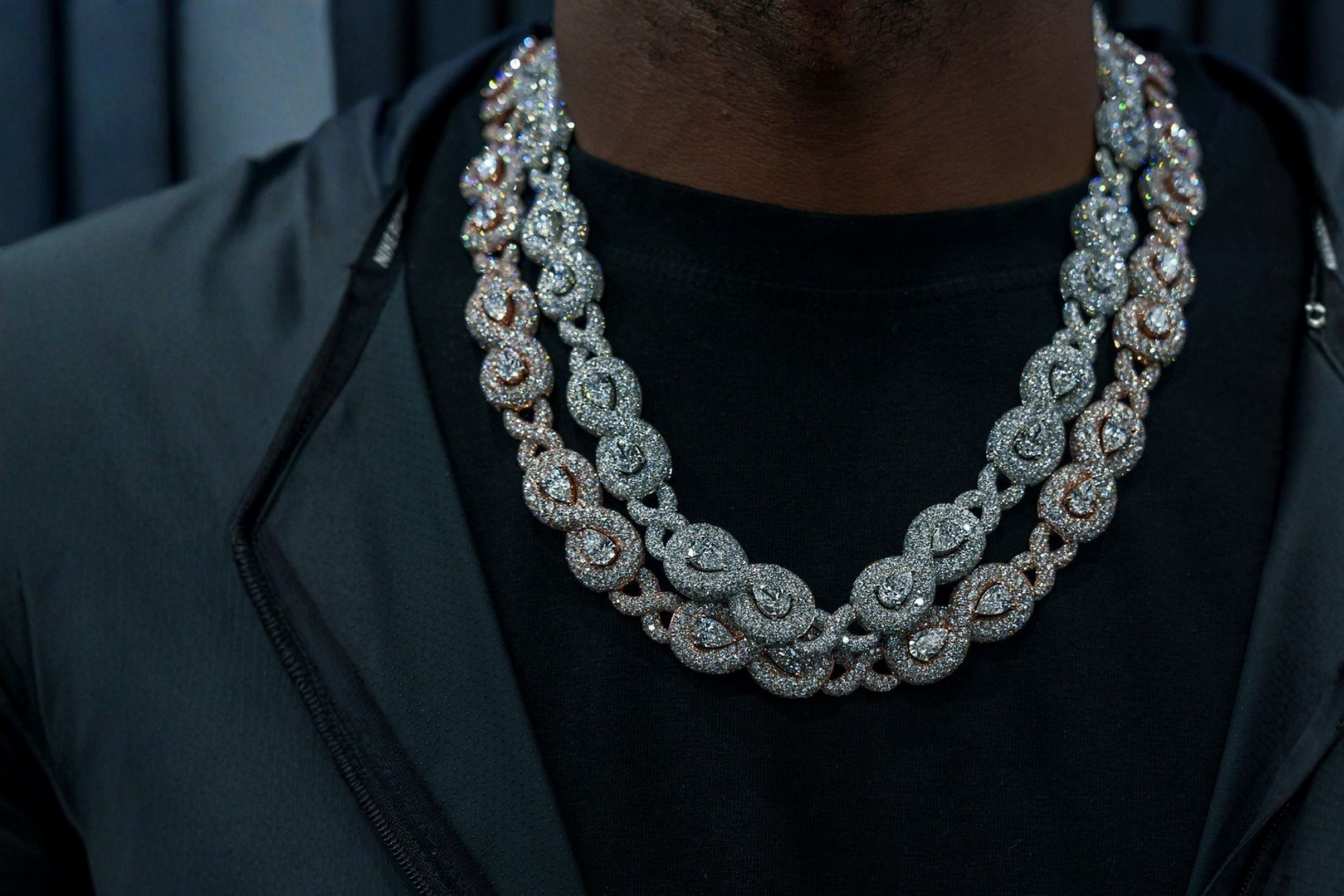 Best Hiphop Jewelry Supplier in NYC, LA, Atlanta, Dubai, Hatton Garden UK and Worldwide. Best craftsmanship in 50 Pointers, Custom Grills, tennis chains, buss down cuban, flooded diamonds, hiphop rings, pointers, custom hiphop designs, Miami cuban link, raised pointer bracelet, custom hiphop pendants, Baguette Cuban Link Chain, Cluster Tennis Chain, Custom Nameplate Pendant, Fully Flooded Watch, and  Iced Pinky Ring. 