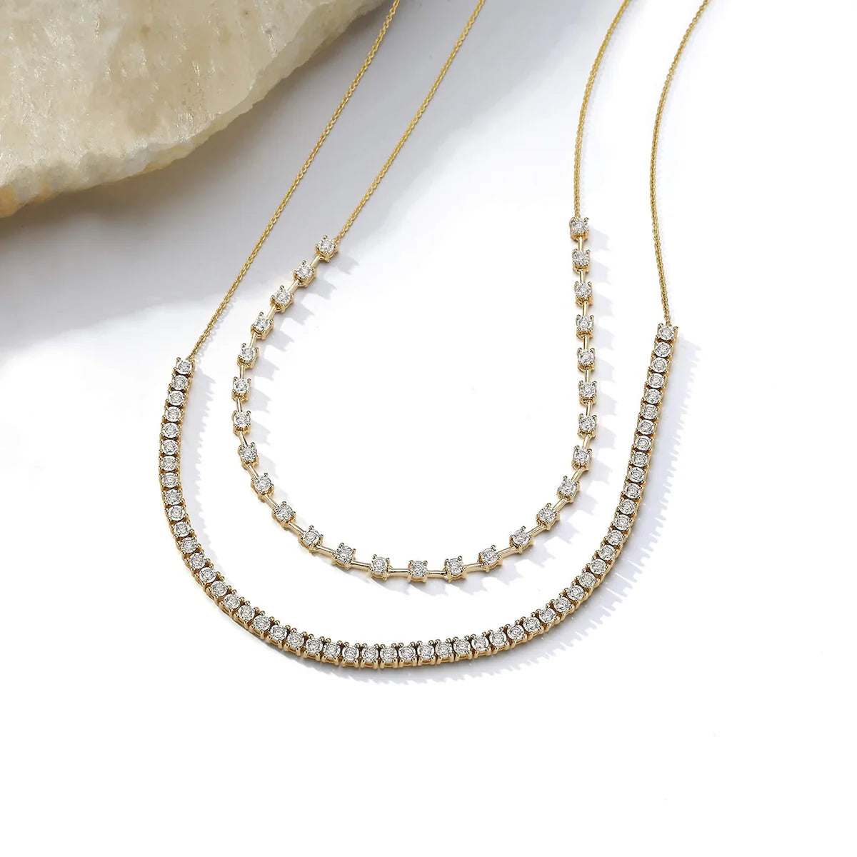 Custom Tennis Necklace, Dubai Jeweller Richie Gold & Diamonds - Best Prices in Dubai & Gold Souk. Natural & Lab Grown Tennis Necklaces, Round Cut Tennis Necklace, Mix Cut Tennis Necklace, Fancy Cut Diamonds Tennis Necklace, Classic Diamond Tennis - Half Diamond Tennis Necklace