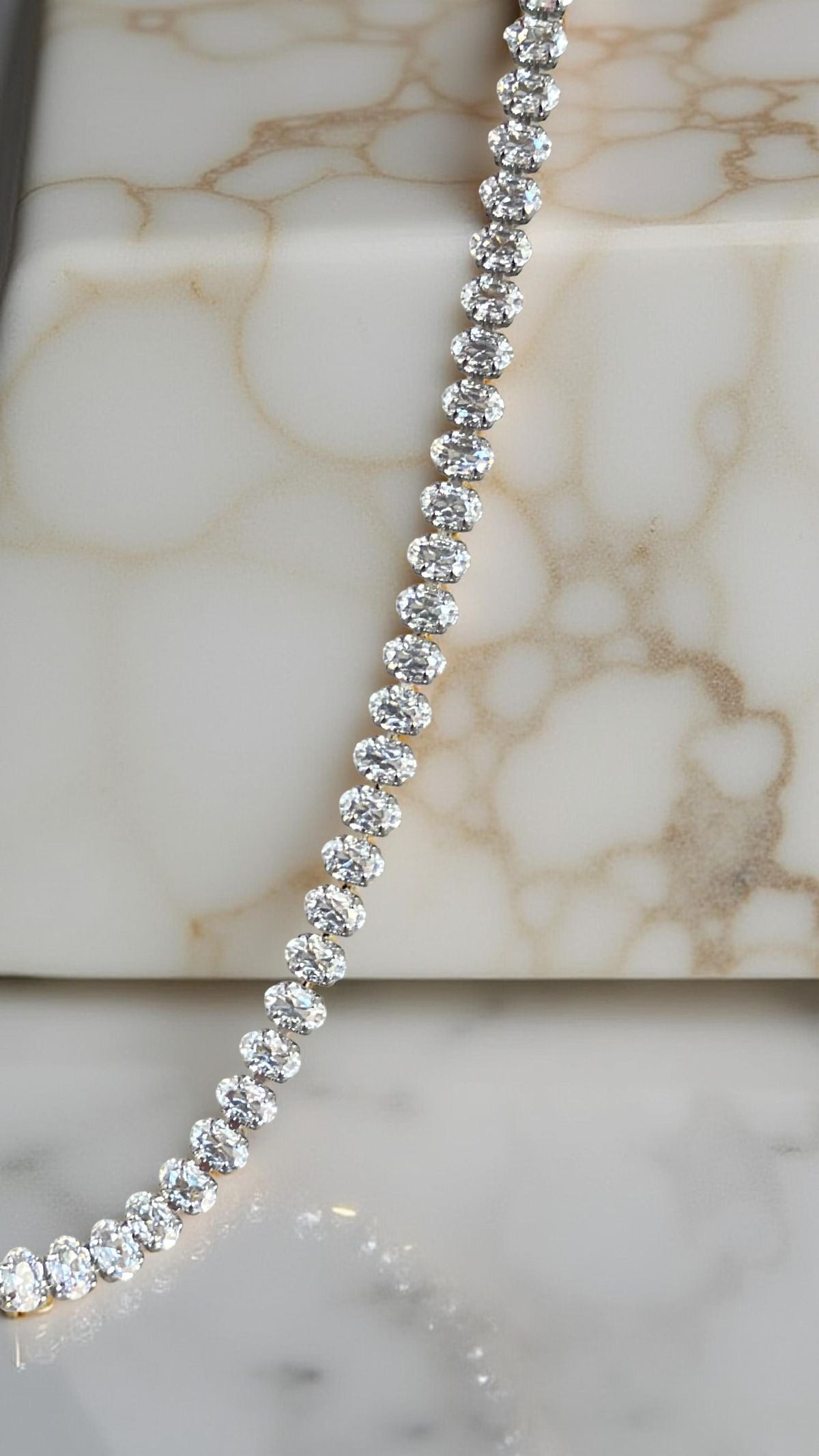 Custom Tennis Necklace, Dubai Jeweller Richie Gold & Diamonds - Best Prices in Dubai & Gold Souk. Natural & Lab Grown Tennis Necklaces, Round Cut Tennis Necklace, Mix Cut Tennis Necklace, Oval Tennis Necklace, Fancy Cut Diamonds Tennis Necklace, Classic Diamond Tennis - Diamond Prong Setting Tennis Necklaces