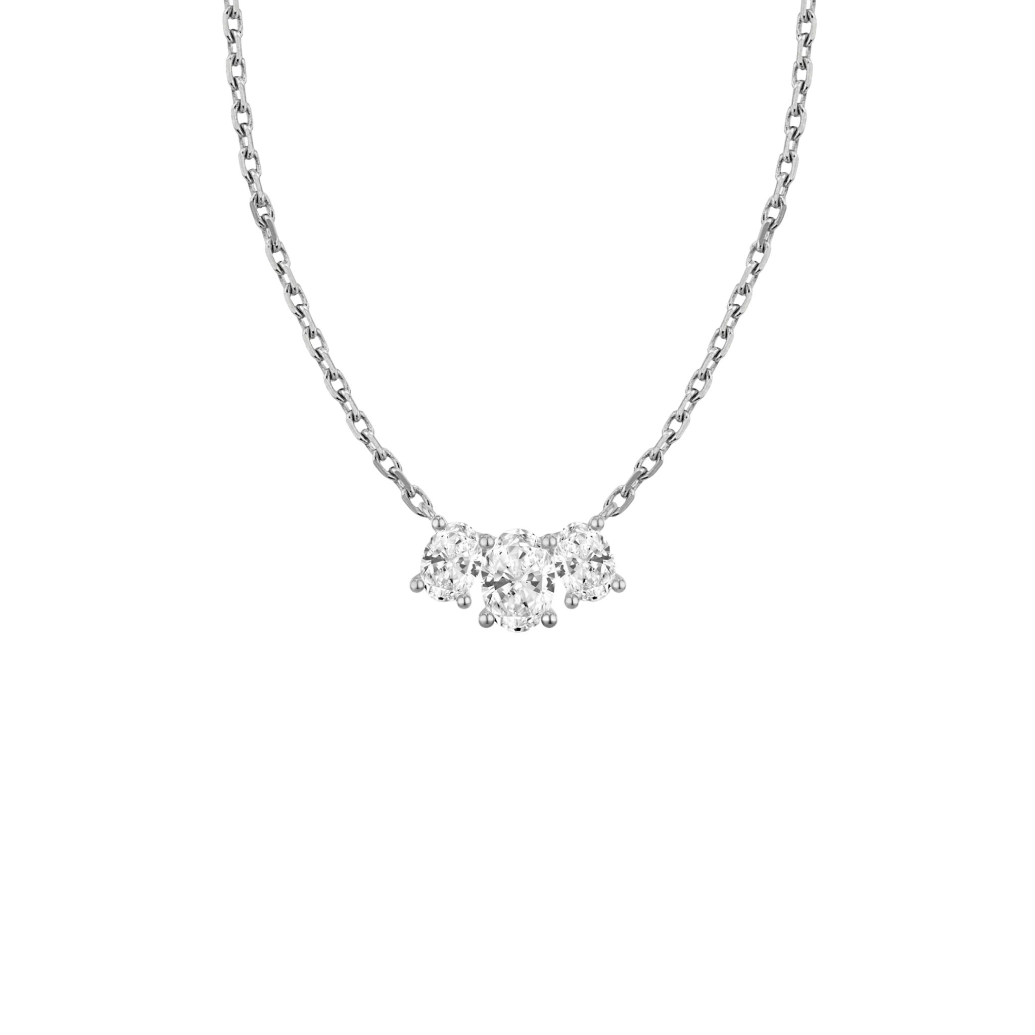 Rivière 3-Stone Oval Diamond Pendant 18K White Gold - Holiday Gifts, Gifts for Her, Gifts for wife, Bridemaids Gifts, Best Online Jewelry Store, Most Reputable Diamond Jewelry Store, Best Online Jewelry Dubai, Europe and North America. Fast Online Shipping Jewelry, Natural Diamond Jewelry, Lab Grown Diamond Jewelry, Best Birthday Gift Ideas, Best Anniversary Gift Ideas, Best Christmas Gift Idea, Best Engagement Ring Brand, Best Jewelry Brand, Christmas Shopping. 