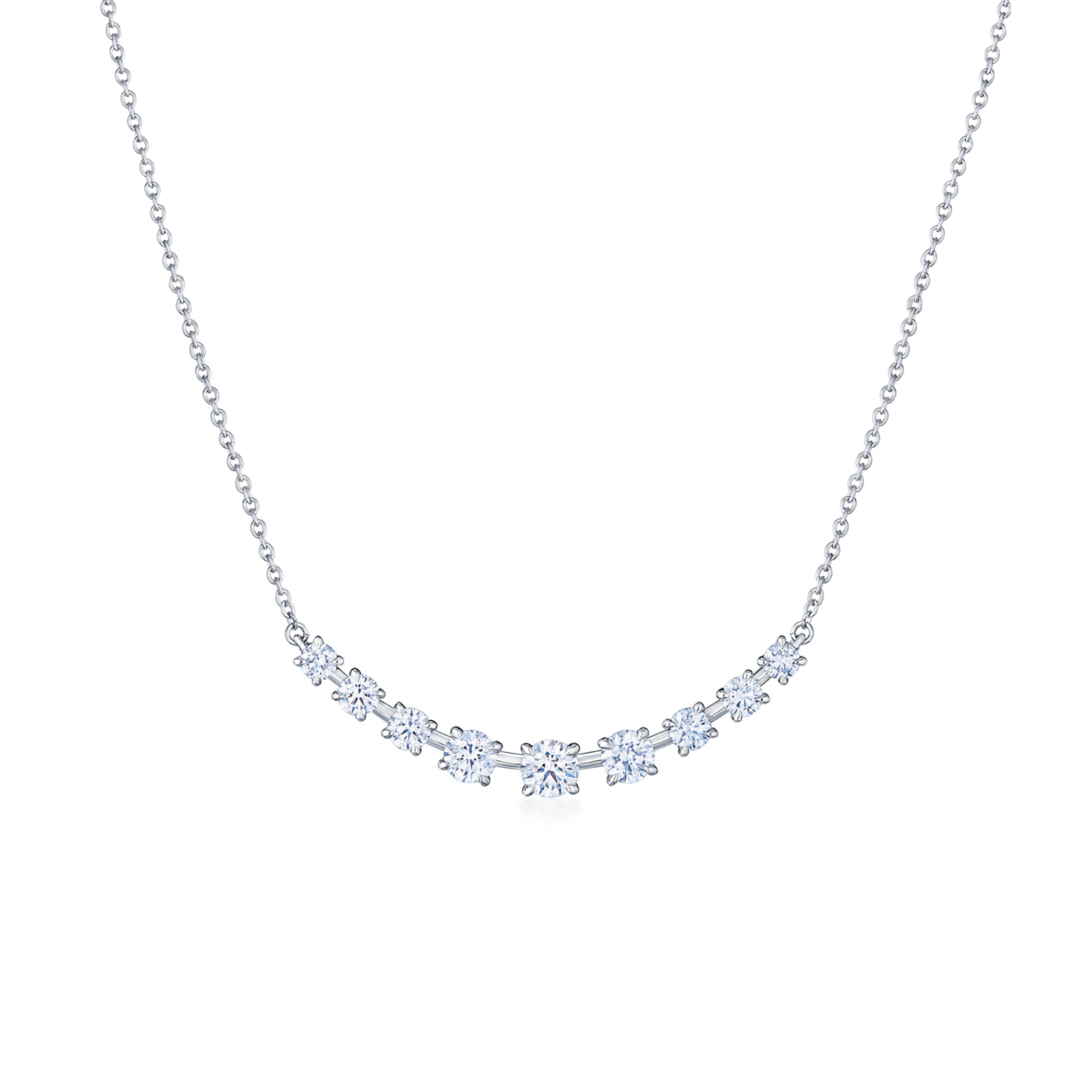 Rivière Diamond Curve Necklace 18K Gold