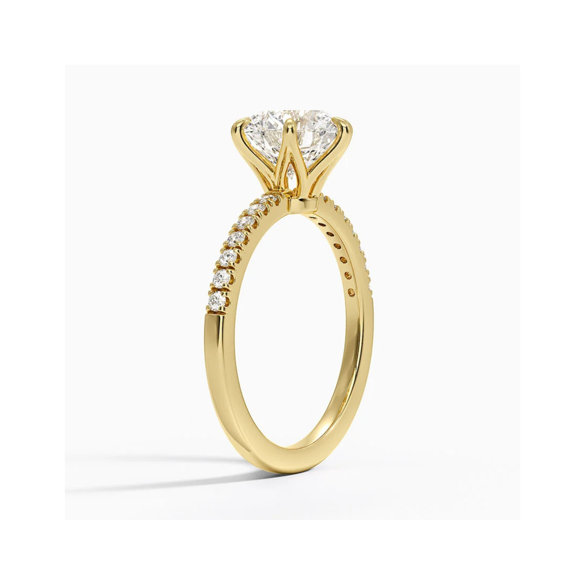 Seravine Round Six-Prong Cathedral Ring in 18K Gold - Best prices for jewelry and diamonds. The best jewelry to shop in Dubai and Abu Dhabi - Dubai Tourism. Best Shopping in Dubai Mall - Fashion Avenue, Mall of Emirates, Dubai, Palm Jumeirah and UAE. Hip-hop custom jewelry and manufacturer supplier - diamond and gold wholesaler. The best place to visit in Dubai during vacation. Richie Gold & Diamond is located in Dubai Gold Souk