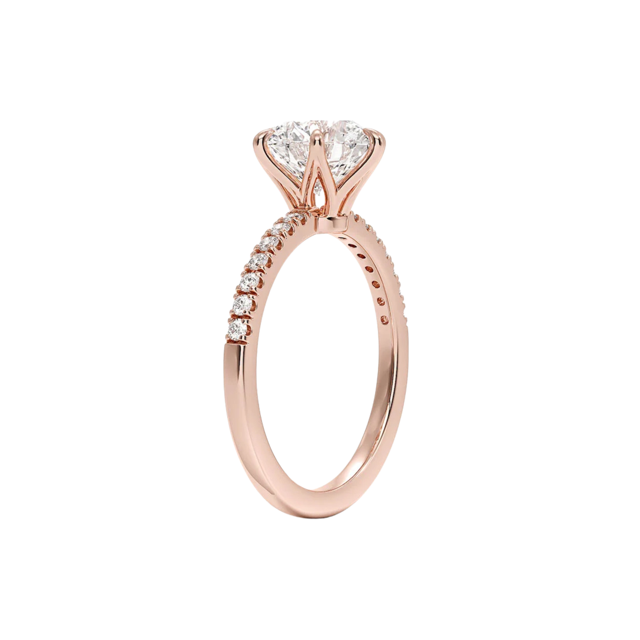 Seravine Round Six-Prong Cathedral Ring in 18K Rose Gold - Best prices for jewelry and diamonds. The best jewelry to shop in Dubai and Abu Dhabi - Dubai Tourism. Best Shopping in Dubai Mall - Fashion Avenue, Mall of Emirates, Dubai, Palm Jumeirah and UAE. Hip-hop custom jewelry and manufacturer supplier - diamond and gold wholesaler. The best place to visit in Dubai during vacation. Richie Gold & Diamond is located in Dubai Gold Souk