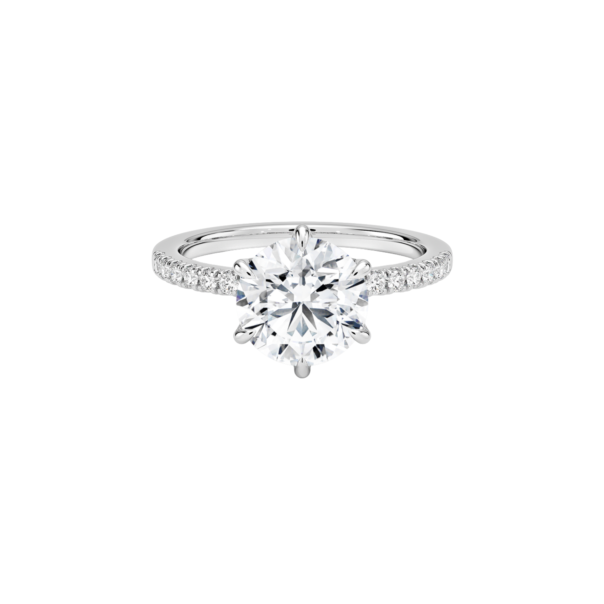 Seravine Round Six-Prong Cathedral Ring in 18K White Gold - Best prices for jewelry and diamonds. The best jewelry to shop in Dubai and Abu Dhabi - Dubai Tourism. Best Shopping in Dubai Mall - Fashion Avenue, Mall of Emirates, Dubai, Palm Jumeirah and UAE. Hip-hop custom jewelry and manufacturer supplier - diamond and gold wholesaler. The best place to visit in Dubai during vacation. Richie Gold & Diamond is located in Dubai Gold Souk