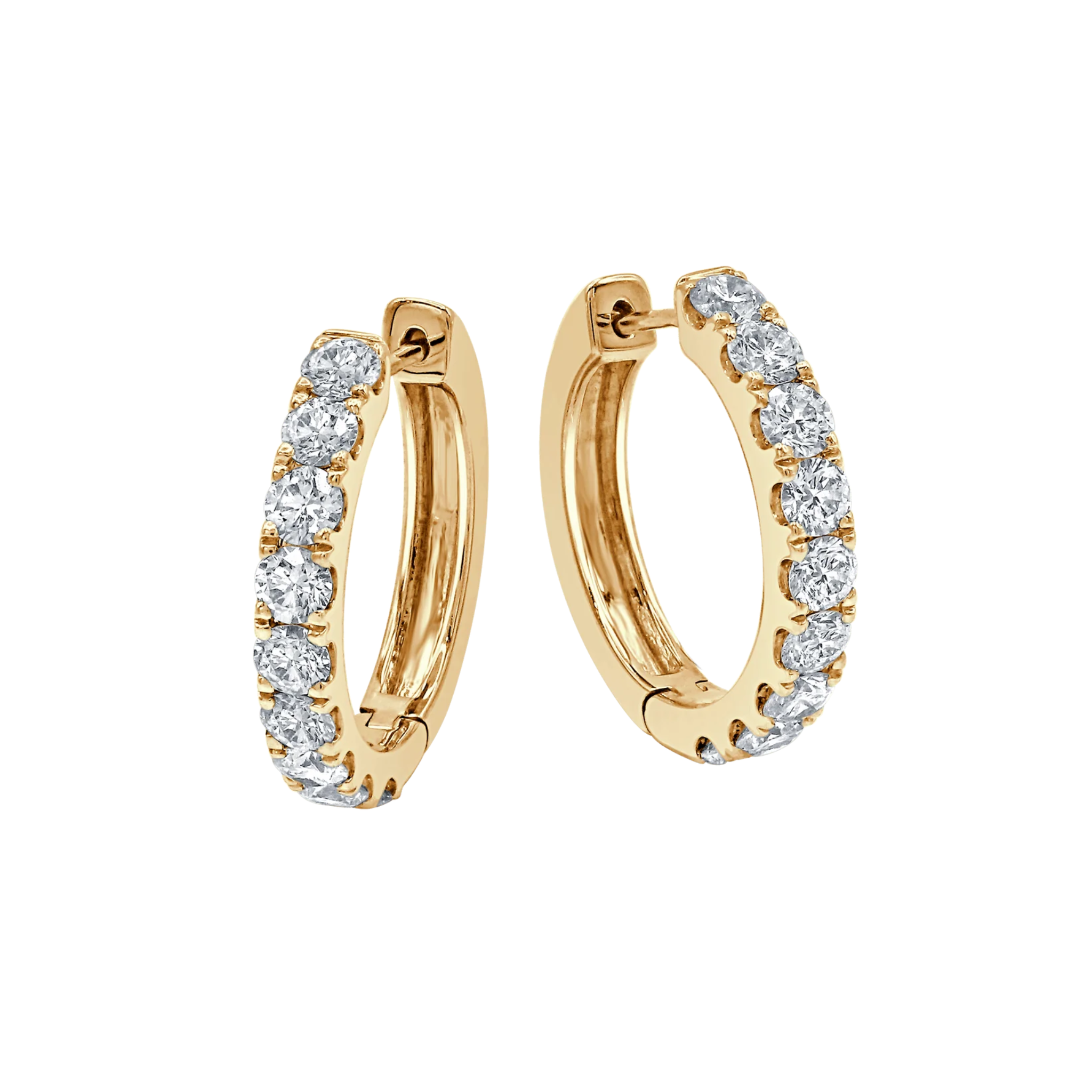 Serel Large Classic Diamond Huggie Earrings 18K Gold - Natural Diamonds & Lab Grown Diamonds  - Best prices for jewelry and diamonds. The best jewelry to shop in Dubai and Abu Dhabi - Dubai Tourism. Best Shopping in Dubai Mall - Fashion Avenue, Mall of Emirates, Dubai, Palm Jumeirah and UAE. Hip-hop custom jewelry and manufacturer supplier - diamond and gold wholesaler. The best place to visit in Dubai during vacation. Richie Gold & Diamond is located in Dubai Gold Souk