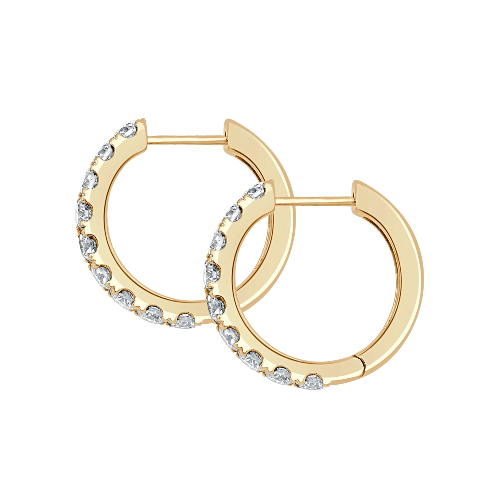 Serel Large Classic Diamond Huggie Earrings 18K Gold - Natural Diamonds & Lab Grown Diamonds  - Best prices for jewelry and diamonds. The best jewelry to shop in Dubai and Abu Dhabi - Dubai Tourism. Best Shopping in Dubai Mall - Fashion Avenue, Mall of Emirates, Dubai, Palm Jumeirah and UAE. Hip-hop custom jewelry and manufacturer supplier - diamond and gold wholesaler. The best place to visit in Dubai during vacation. Richie Gold & Diamond is located in Dubai Gold Souk