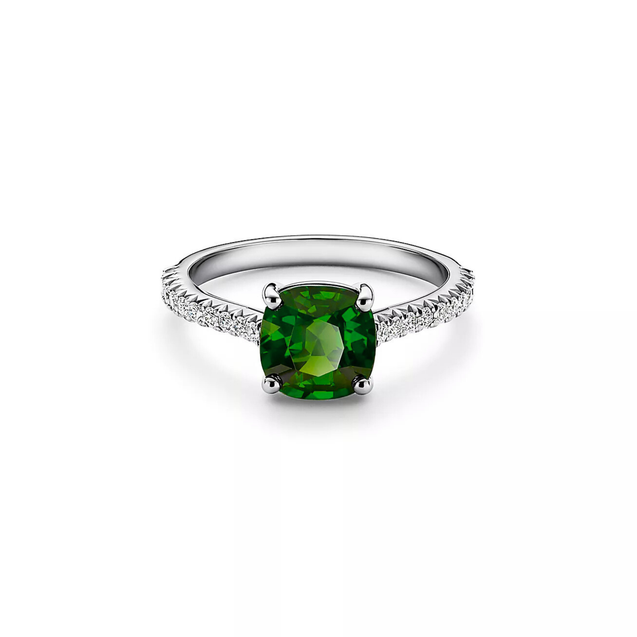 Seren Cushion Emerald Pavé Ring 18K White Gold - Best prices for jewelry and diamonds. The best jewelry to shop in Dubai and Abu Dhabi - Dubai Tourism. Best Shopping in Dubai Mall - Fashion Avenue, Mall of Emirates, Dubai, Palm Jumeirah and UAE. Hip-hop custom jewelry and manufacturer supplier - diamond and gold wholesaler. The best place to visit in Dubai during vacation. Richie Gold & Diamond is located in Dubai Gold Souk