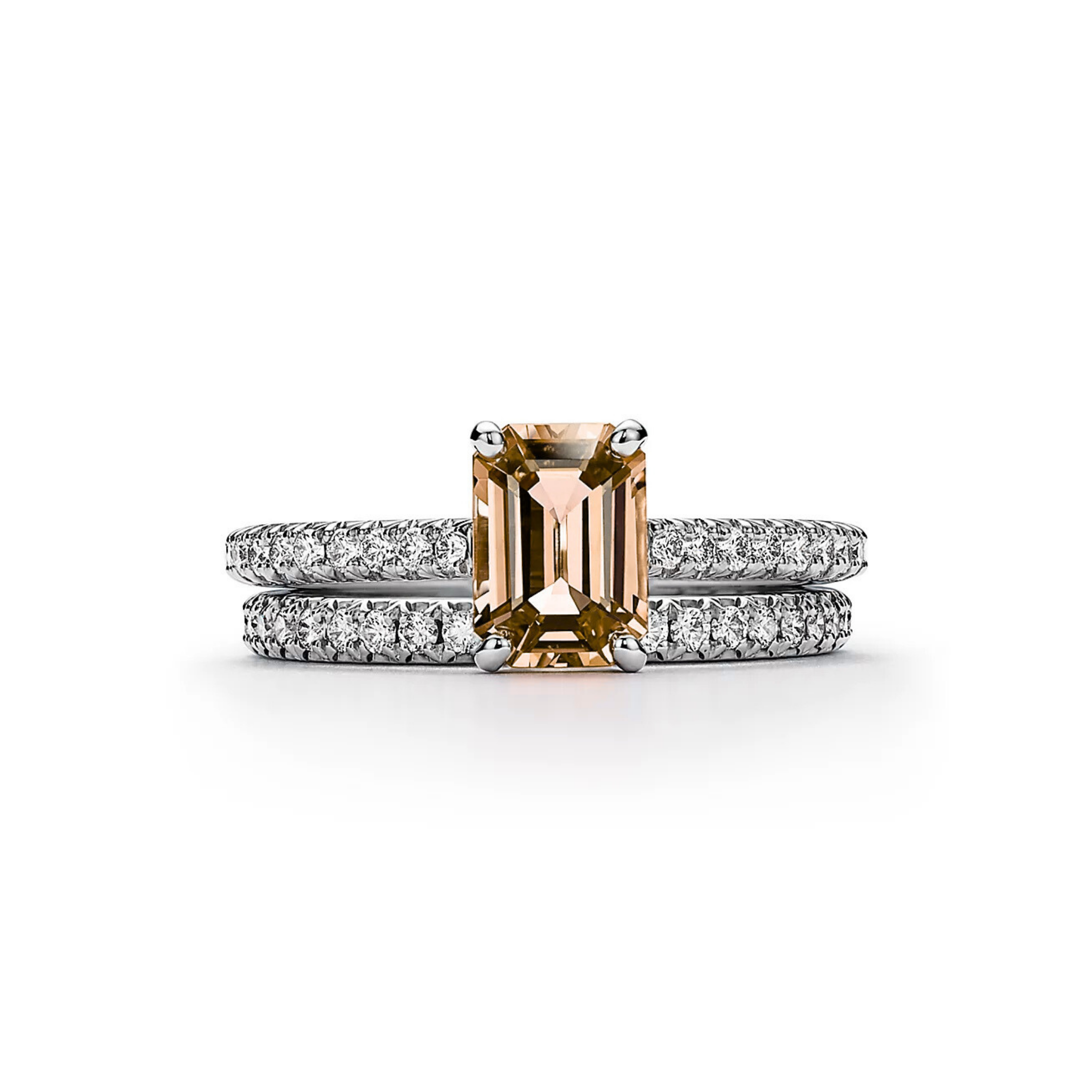 Seren Emerald Morganite Pavé Ring 18K White Gold - Natural Diamonds & Lab Grown Diamonds  - Best prices for jewelry and diamonds. The best jewelry to shop in Dubai and Abu Dhabi - Dubai Tourism. Best Shopping in Dubai Mall - Fashion Avenue, Mall of Emirates, Dubai, Palm Jumeirah and UAE. Hip-hop custom jewelry and manufacturer supplier - diamond and gold wholesaler. The best place to visit in Dubai during vacation. Richie Gold & Diamond is located in Dubai Gold Souk