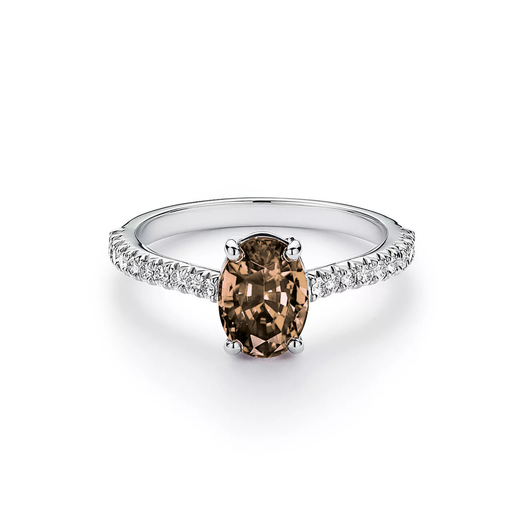 Seren Oval Morganite Pavé Ring 18K White Gold - Natural Diamonds & Lab Grown Diamonds  - Best prices for jewelry and diamonds. The best jewelry to shop in Dubai and Abu Dhabi - Dubai Tourism. Best Shopping in Dubai Mall - Fashion Avenue, Mall of Emirates, Dubai, Palm Jumeirah and UAE. Hip-hop custom jewelry and manufacturer supplier - diamond and gold wholesaler. The best place to visit in Dubai during vacation. Richie Gold & Diamond is located in Dubai Gold Souk