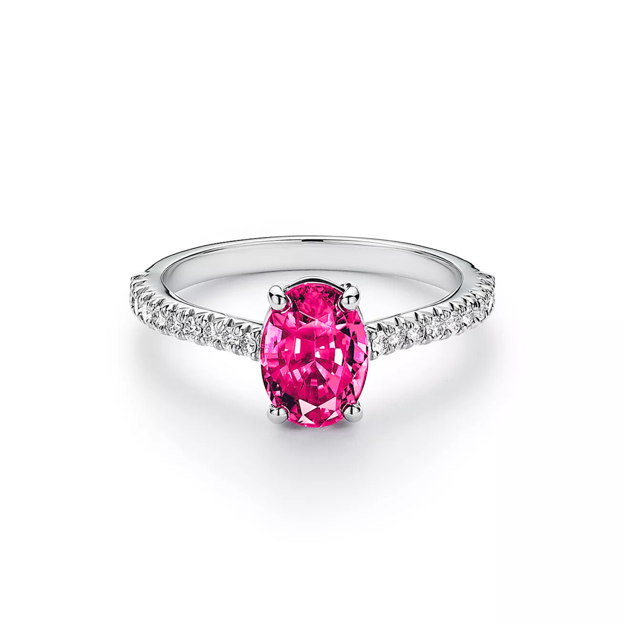 Seren Oval Rubellite Pavé Ring 18K White Gold - Natural Diamonds & Lab Grown Diamonds  - Best prices for jewelry and diamonds. The best jewelry to shop in Dubai and Abu Dhabi - Dubai Tourism. Best Shopping in Dubai Mall - Fashion Avenue, Mall of Emirates, Dubai, Palm Jumeirah and UAE. Hip-hop custom jewelry and manufacturer supplier - diamond and gold wholesaler. The best place to visit in Dubai during vacation. Richie Gold & Diamond is located in Dubai Gold Souk