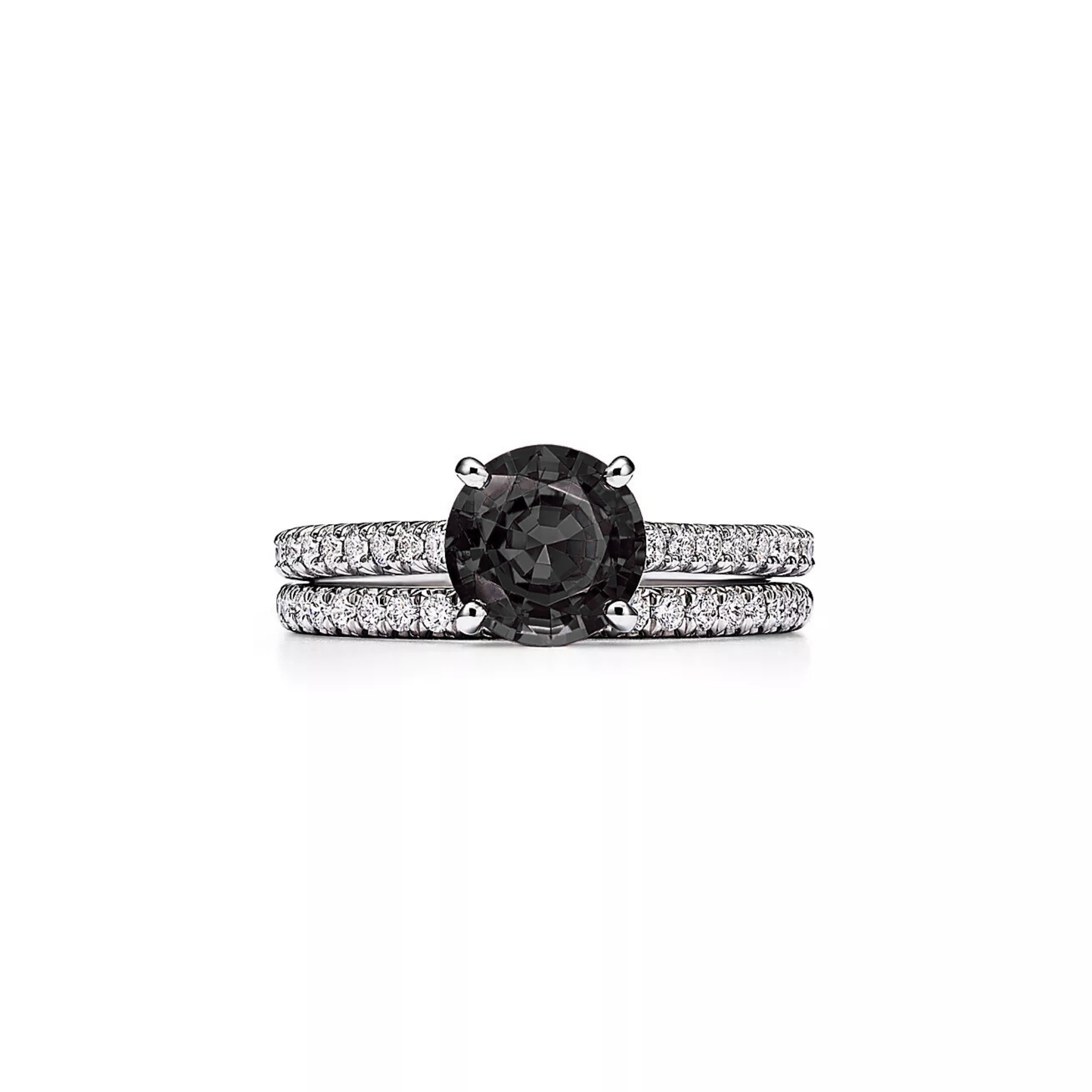 Seren Round Black Diamond Pavé Ring 18K White Gold - Natural Diamonds & Lab Grown Diamonds  - Best prices for jewelry and diamonds. The best jewelry to shop in Dubai and Abu Dhabi - Dubai Tourism. Best Shopping in Dubai Mall - Fashion Avenue, Mall of Emirates, Dubai, Palm Jumeirah and UAE. Hip-hop custom jewelry and manufacturer supplier - diamond and gold wholesaler. The best place to visit in Dubai during vacation. Richie Gold & Diamond is located in Dubai Gold Souk