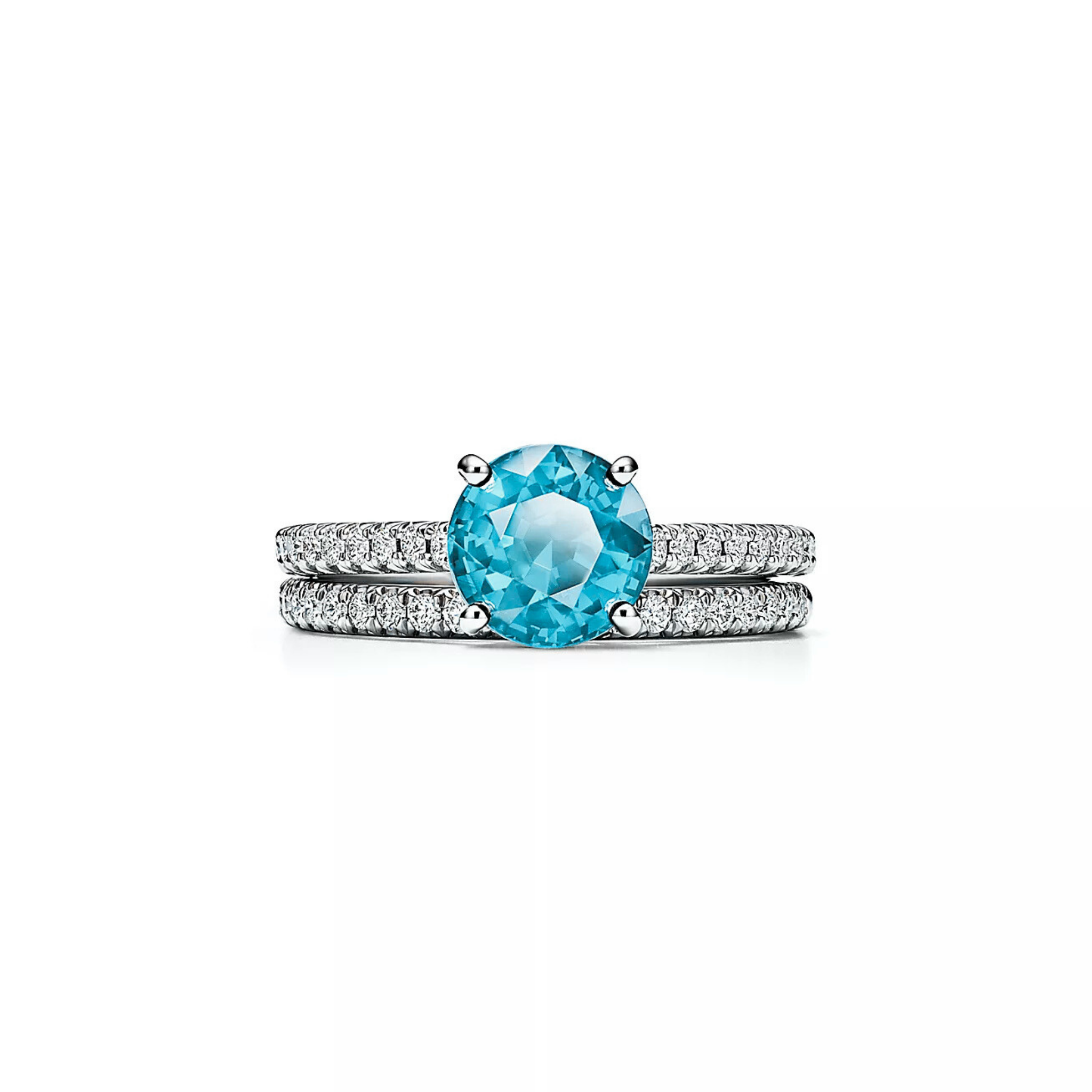 Seren Round Blue Topaz Pavé Ring 18K White Gold - Natural Diamonds & Lab Grown Diamonds  - Best prices for jewelry and diamonds. The best jewelry to shop in Dubai and Abu Dhabi - Dubai Tourism. Best Shopping in Dubai Mall - Fashion Avenue, Mall of Emirates, Dubai, Palm Jumeirah and UAE. Hip-hop custom jewelry and manufacturer supplier - diamond and gold wholesaler. The best place to visit in Dubai during vacation. Richie Gold & Diamond is located in Dubai Gold Souk