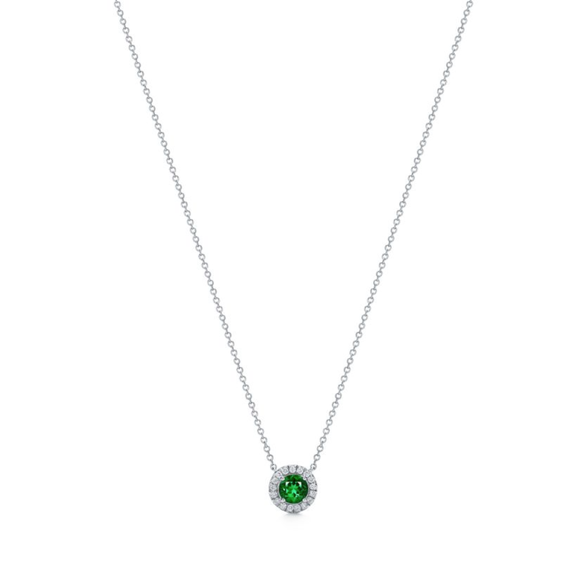 Seren Round Emerald Diamond Halo Pendant 18K White Gold   - Natural Diamonds & Lab Grown Diamonds  - Best prices for jewelry and diamonds. The best jewelry to shop in Dubai and Abu Dhabi - Dubai Tourism. Best Shopping in Dubai Mall - Fashion Avenue, Mall of Emirates, Dubai, Palm Jumeirah and UAE. Hip-hop custom jewelry and manufacturer supplier - diamond and gold wholesaler. The best place to visit in Dubai during vacation. Richie Gold & Diamond is located in Dubai Gold Souk