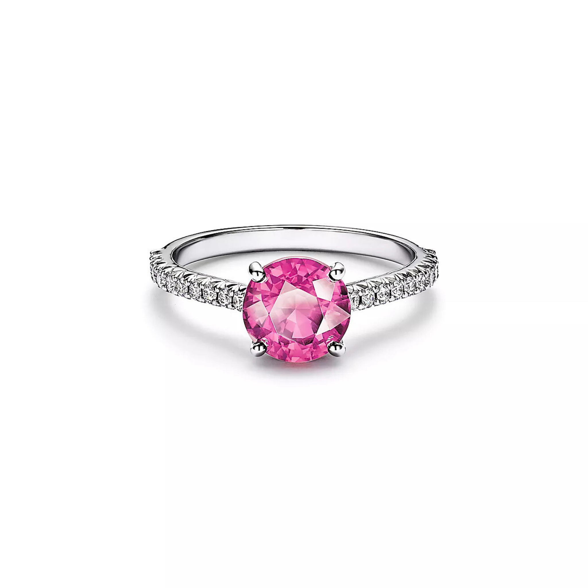 Seren Round Rubellite Pavé Ring 18K White Gold - Natural Diamonds & Lab Grown Diamonds  - Best prices for jewelry and diamonds. The best jewelry to shop in Dubai and Abu Dhabi - Dubai Tourism. Best Shopping in Dubai Mall - Fashion Avenue, Mall of Emirates, Dubai, Palm Jumeirah and UAE. Hip-hop custom jewelry and manufacturer supplier - diamond and gold wholesaler. The best place to visit in Dubai during vacation. Richie Gold & Diamond is located in Dubai Gold Souk