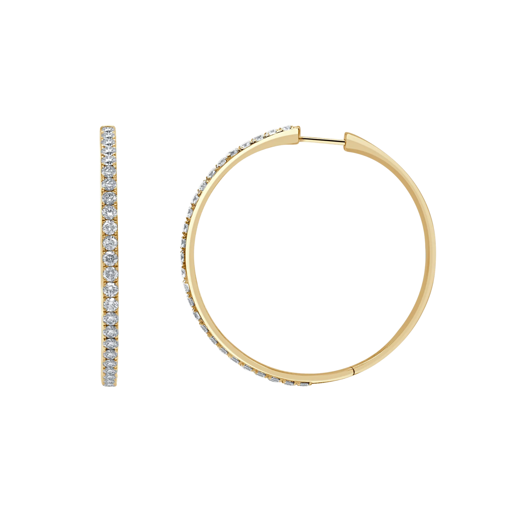 Sienna Large Diamond Hoop Earrings 18K Gold  - Natural Diamonds & Lab Grown Diamonds  - Best prices for jewelry and diamonds. The best jewelry to shop in Dubai and Abu Dhabi - Dubai Tourism. Best Shopping in Dubai Mall - Fashion Avenue, Mall of Emirates, Dubai, Palm Jumeirah and UAE. Hip-hop custom jewelry and manufacturer supplier - diamond and gold wholesaler. The best place to visit in Dubai during vacation. Richie Gold & Diamond is located in Dubai Gold Souk